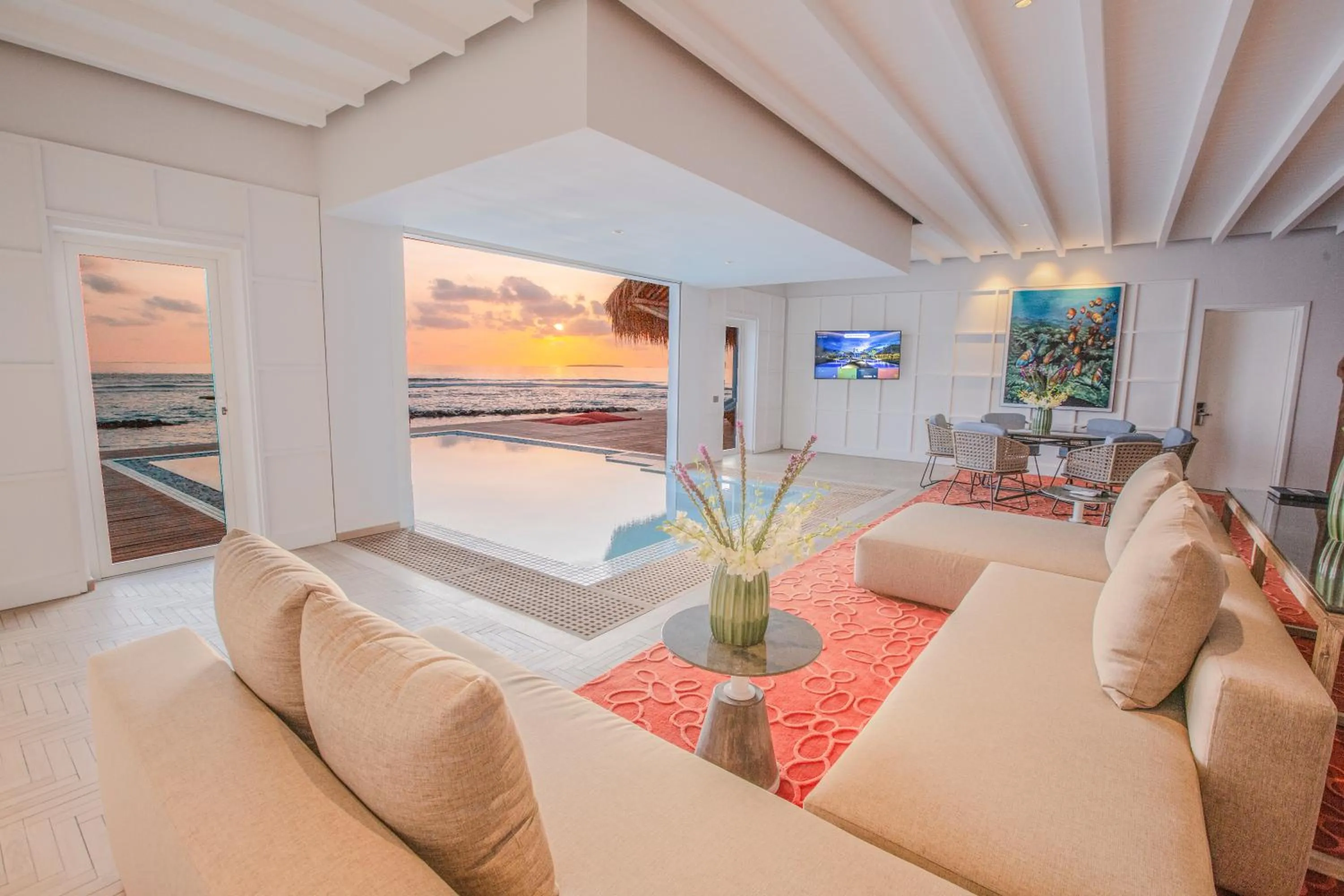 Living room in Emerald Maldives Resort & Spa-Deluxe All Inclusive