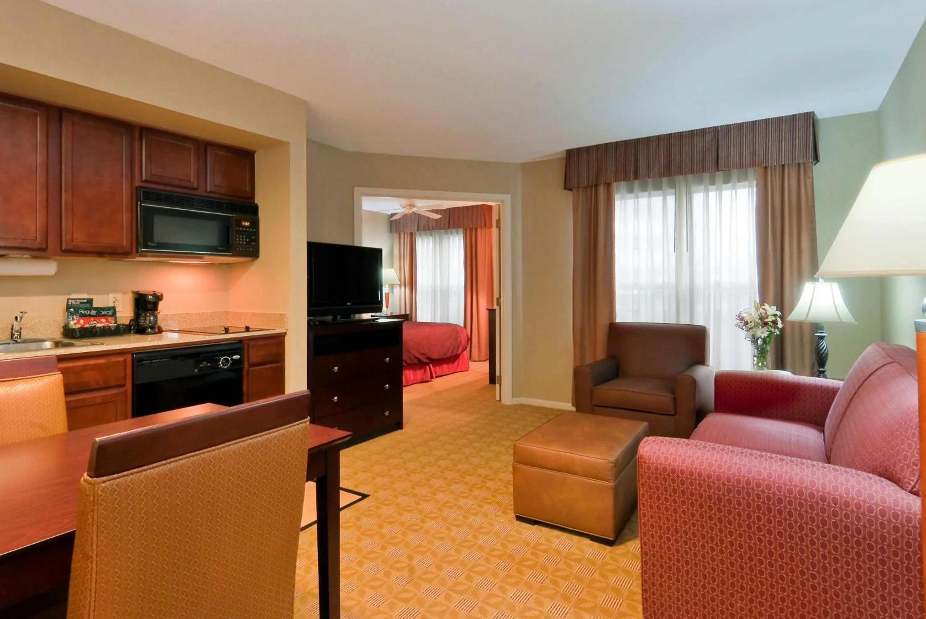Living room, Seating Area in Homewood Suites Dayton-Fairborn