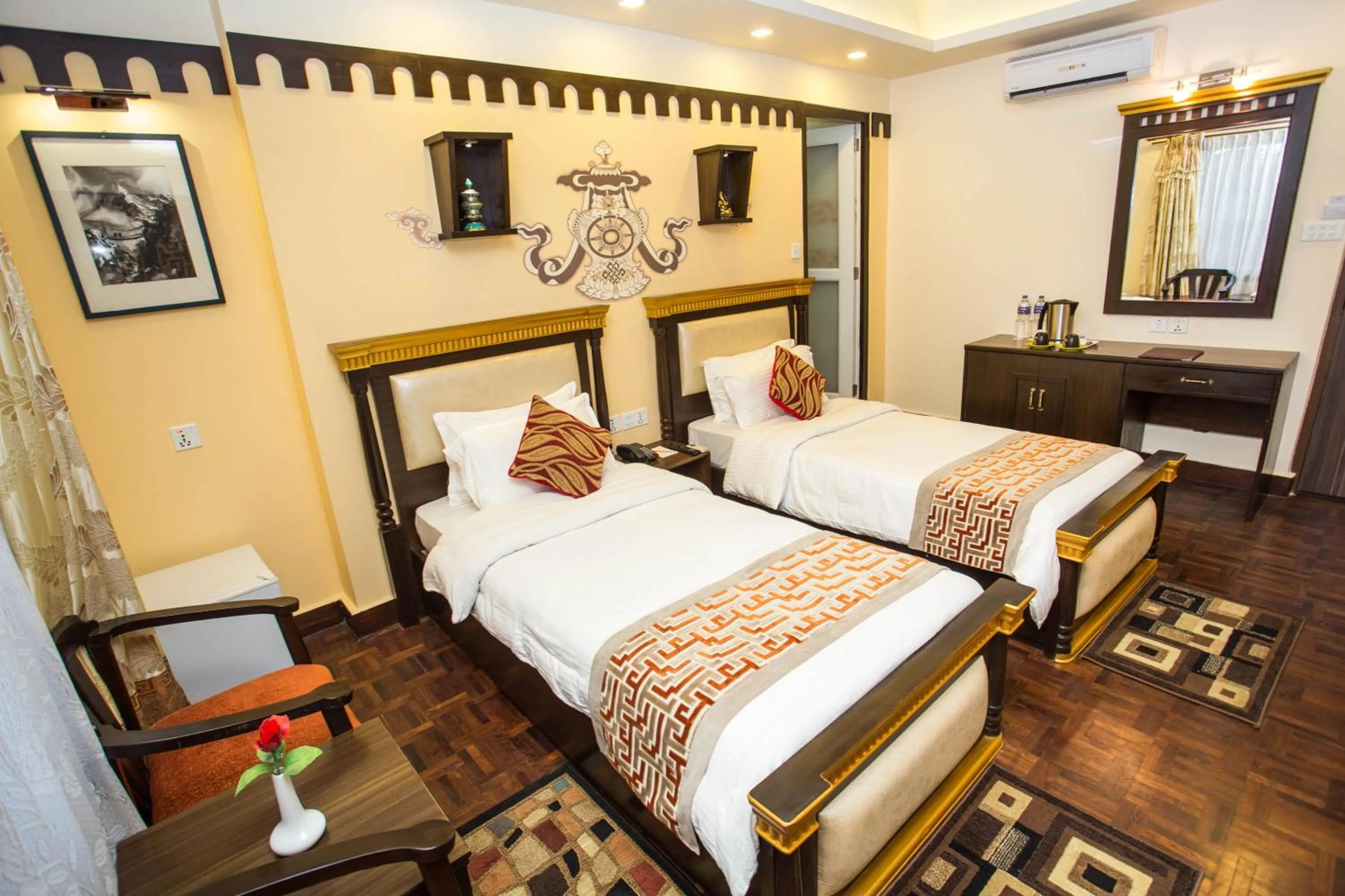 Bedroom, Bed in Hotel Encounter Nepal & Spa