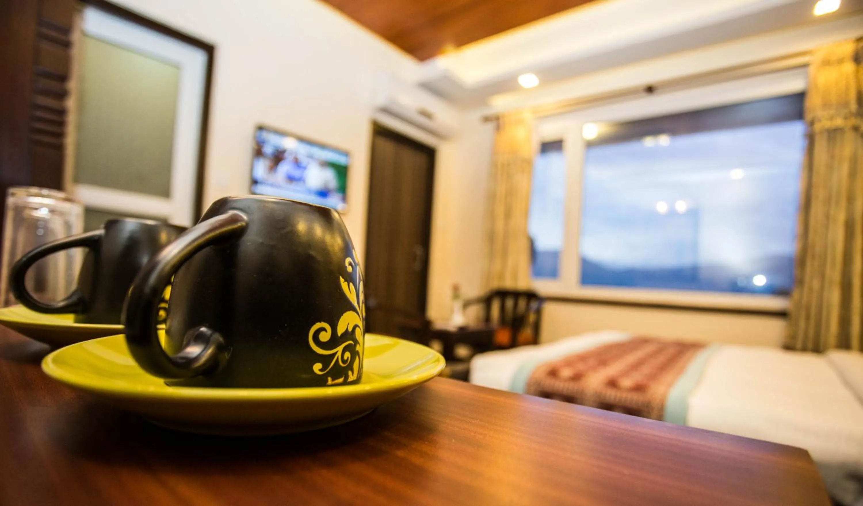 Coffee/tea facilities, Bed in Hotel Encounter Nepal & Spa