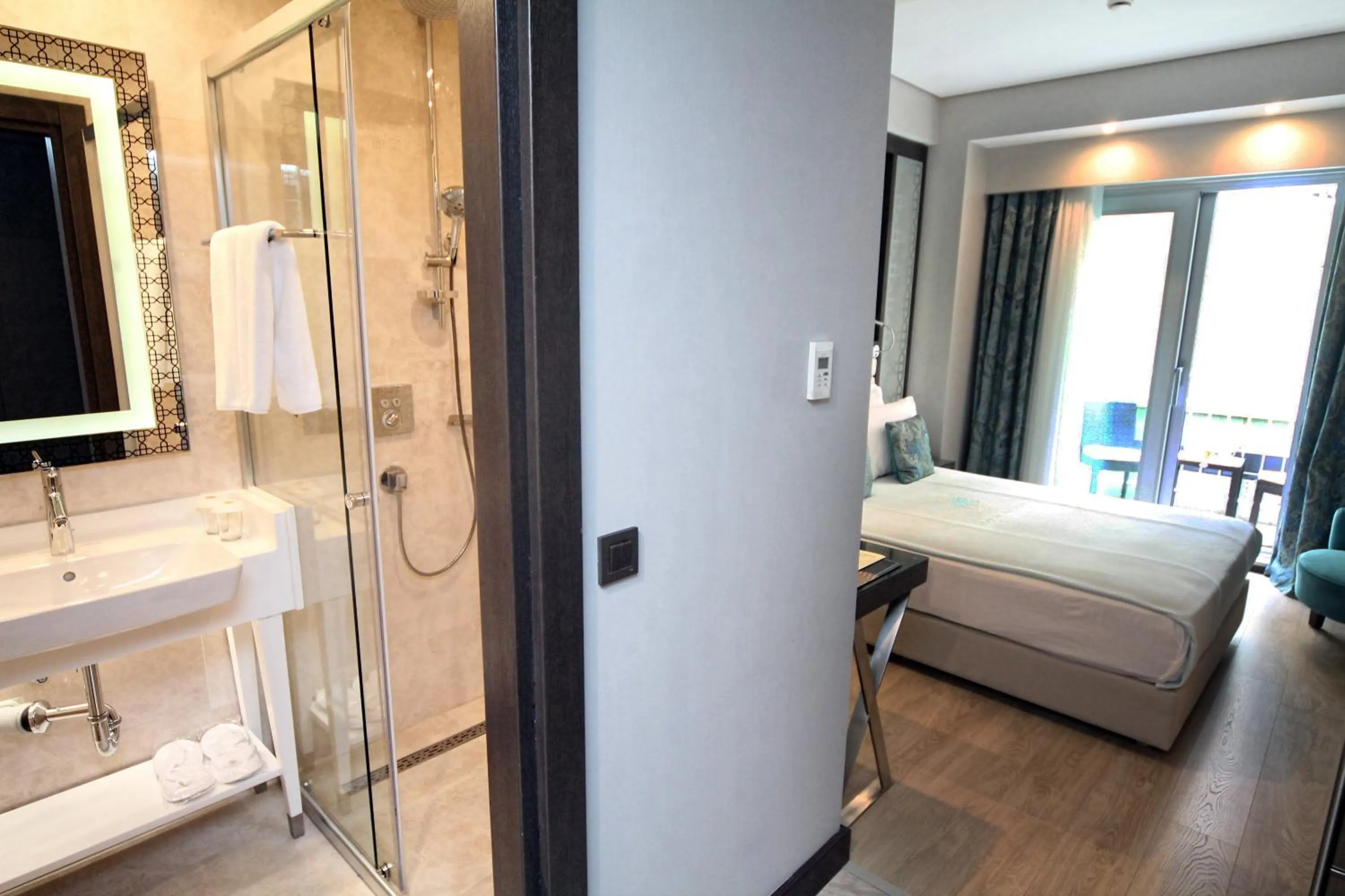 Bed in Mukarnas Taksim Hotel