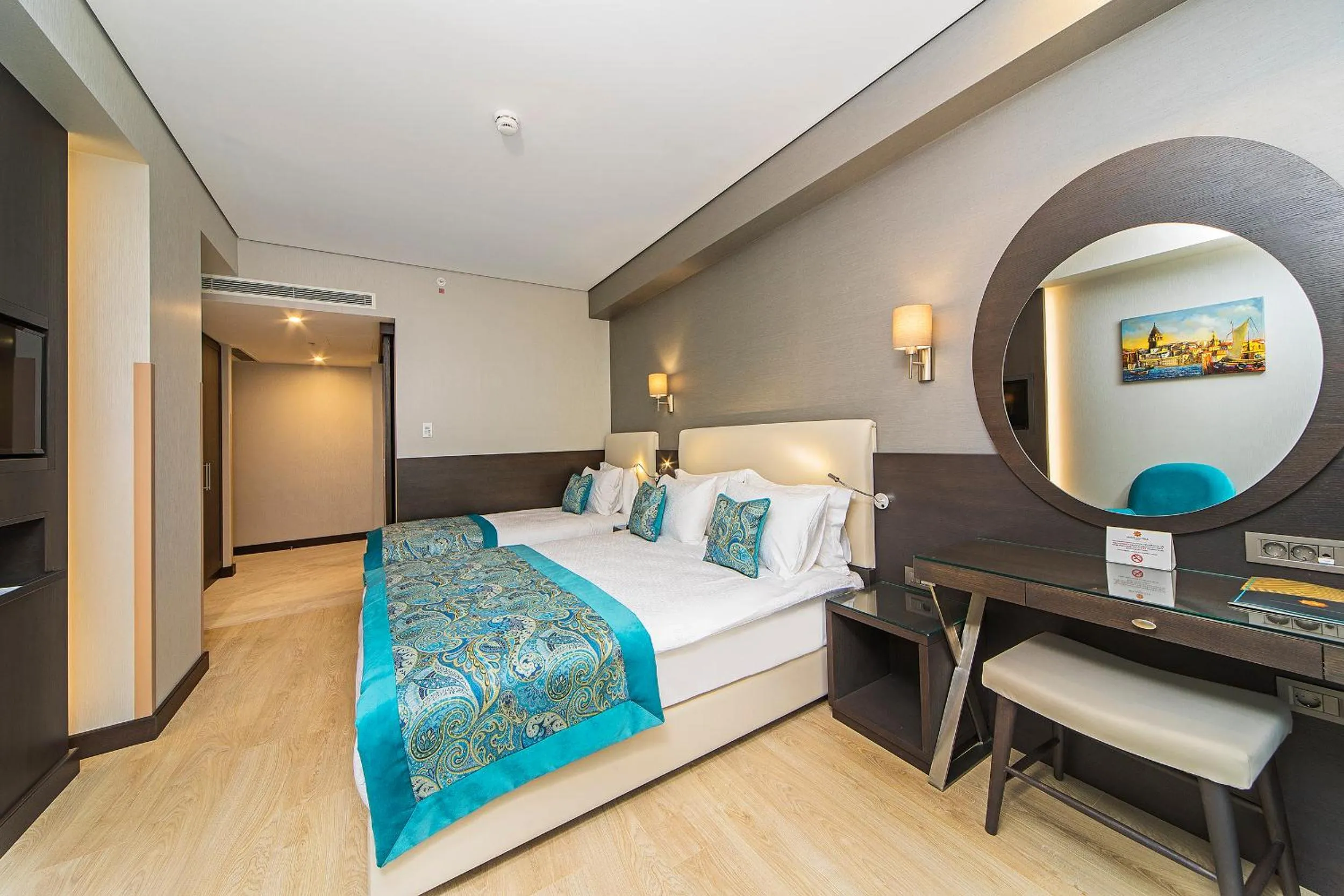 Bed in Mukarnas Taksim Hotel