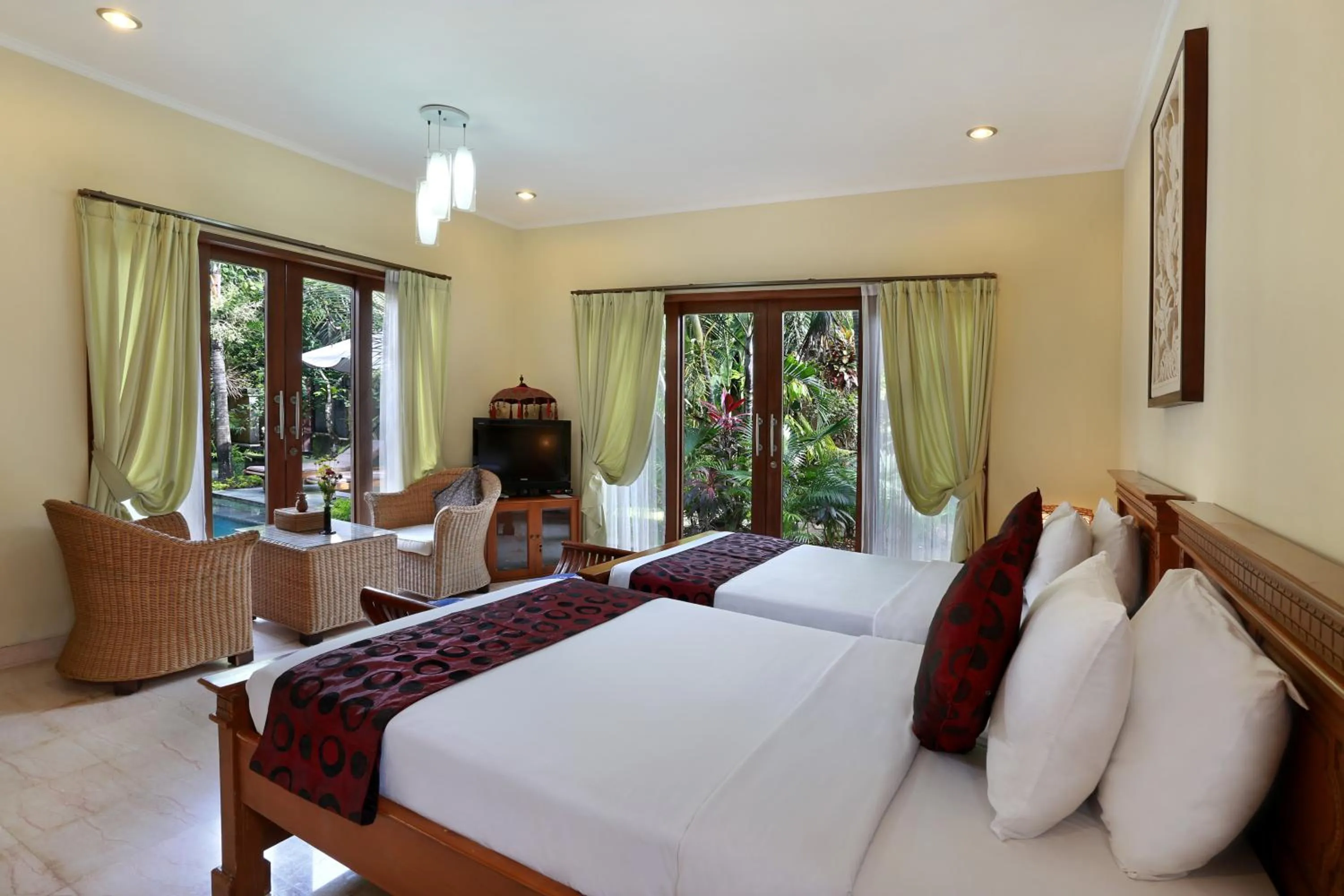 Bed in The Buah Bali Villas