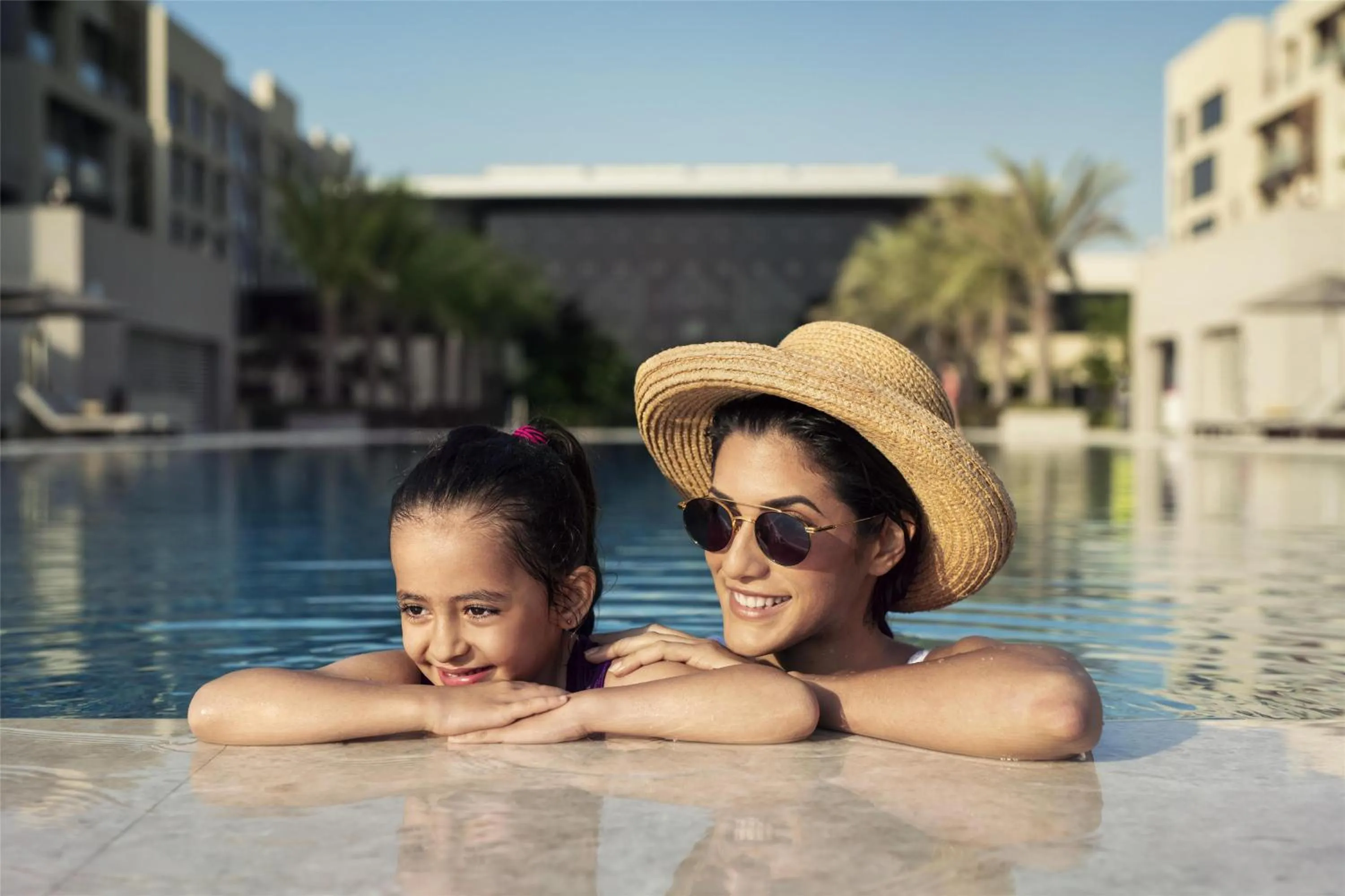 Pool view in Kempinski Hotel Muscat