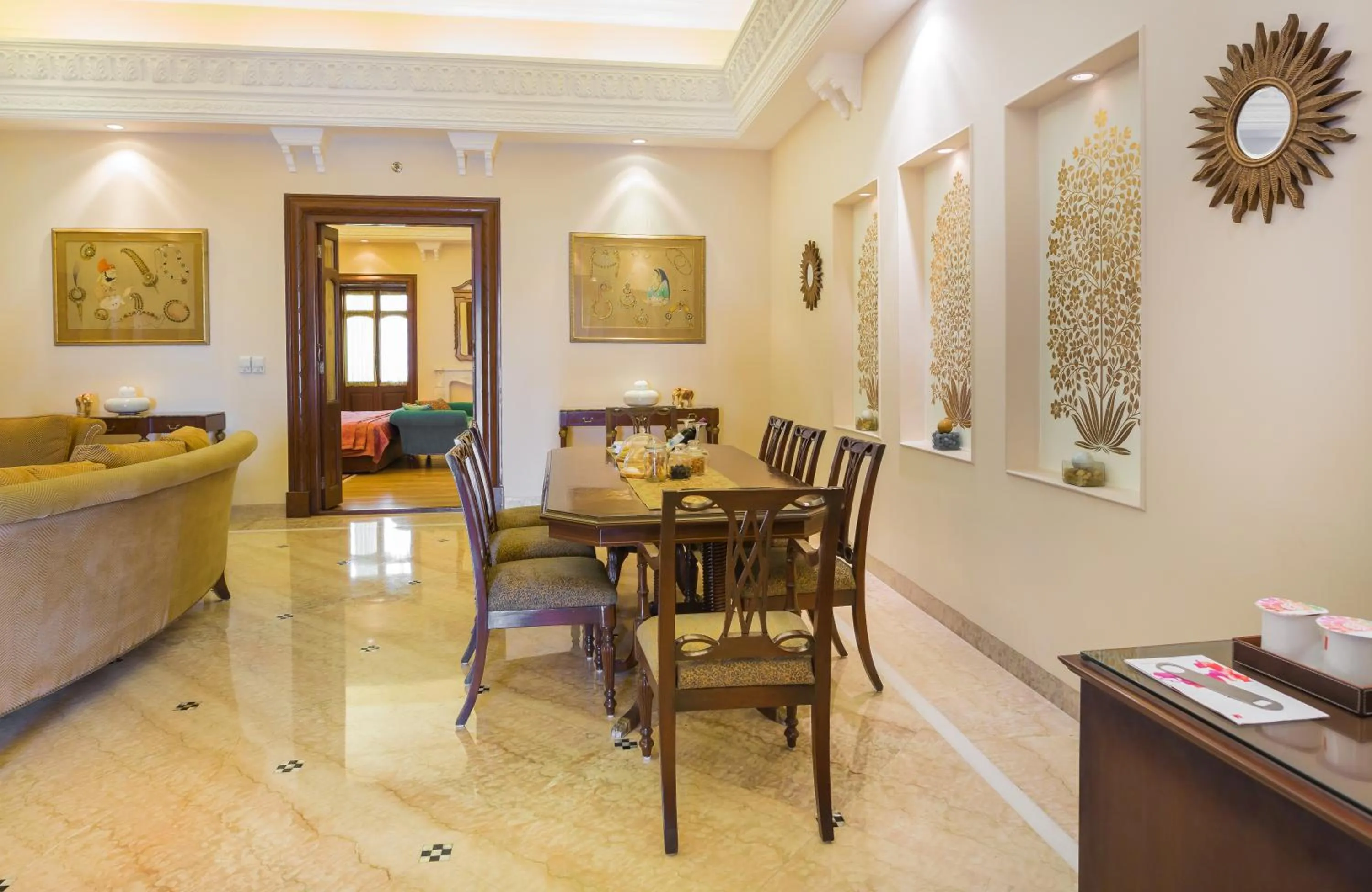 Dining area, Bed in The Lalit Laxmi Vilas Palace