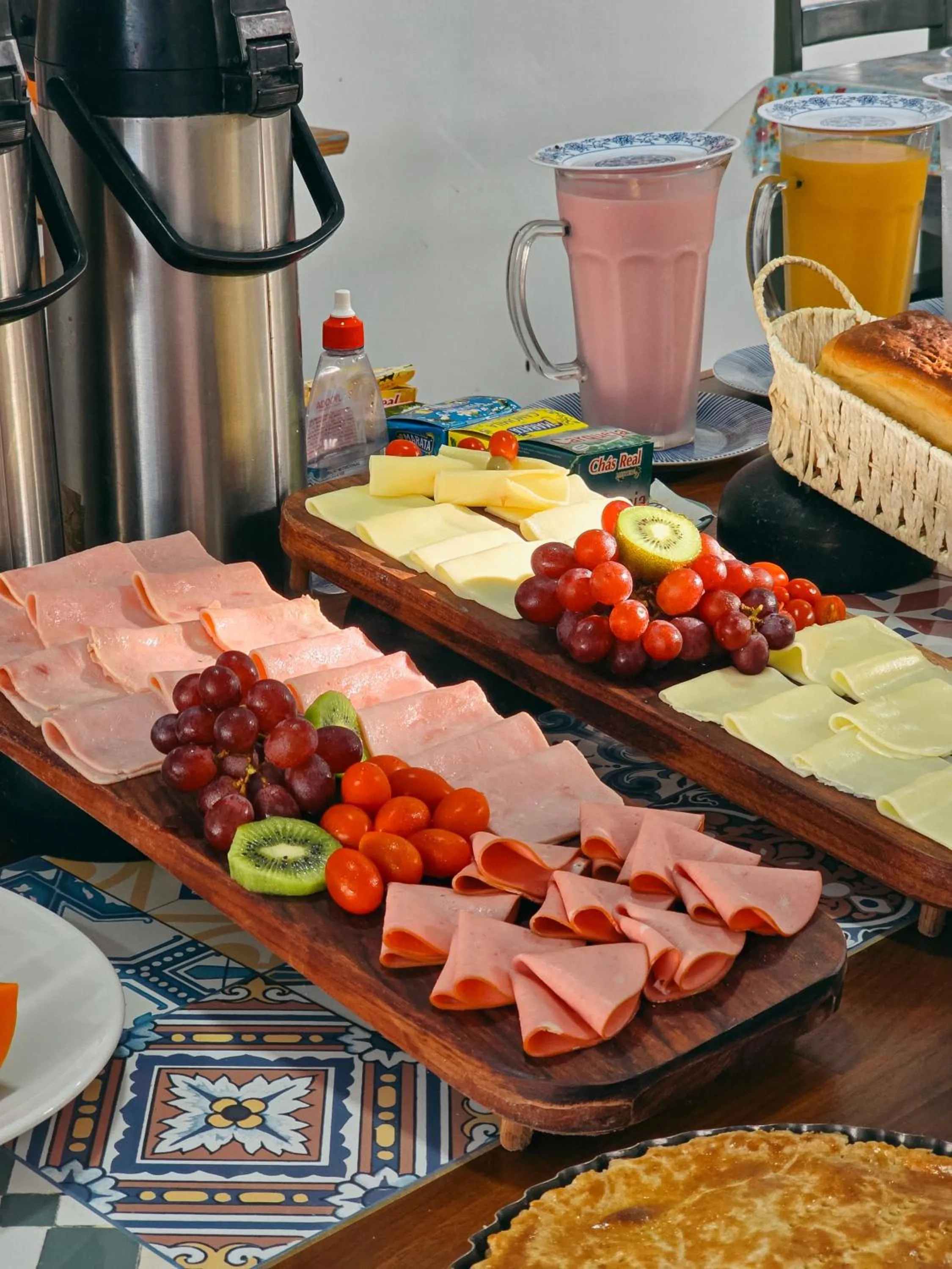 Buffet breakfast in Pousada Rio do Prado