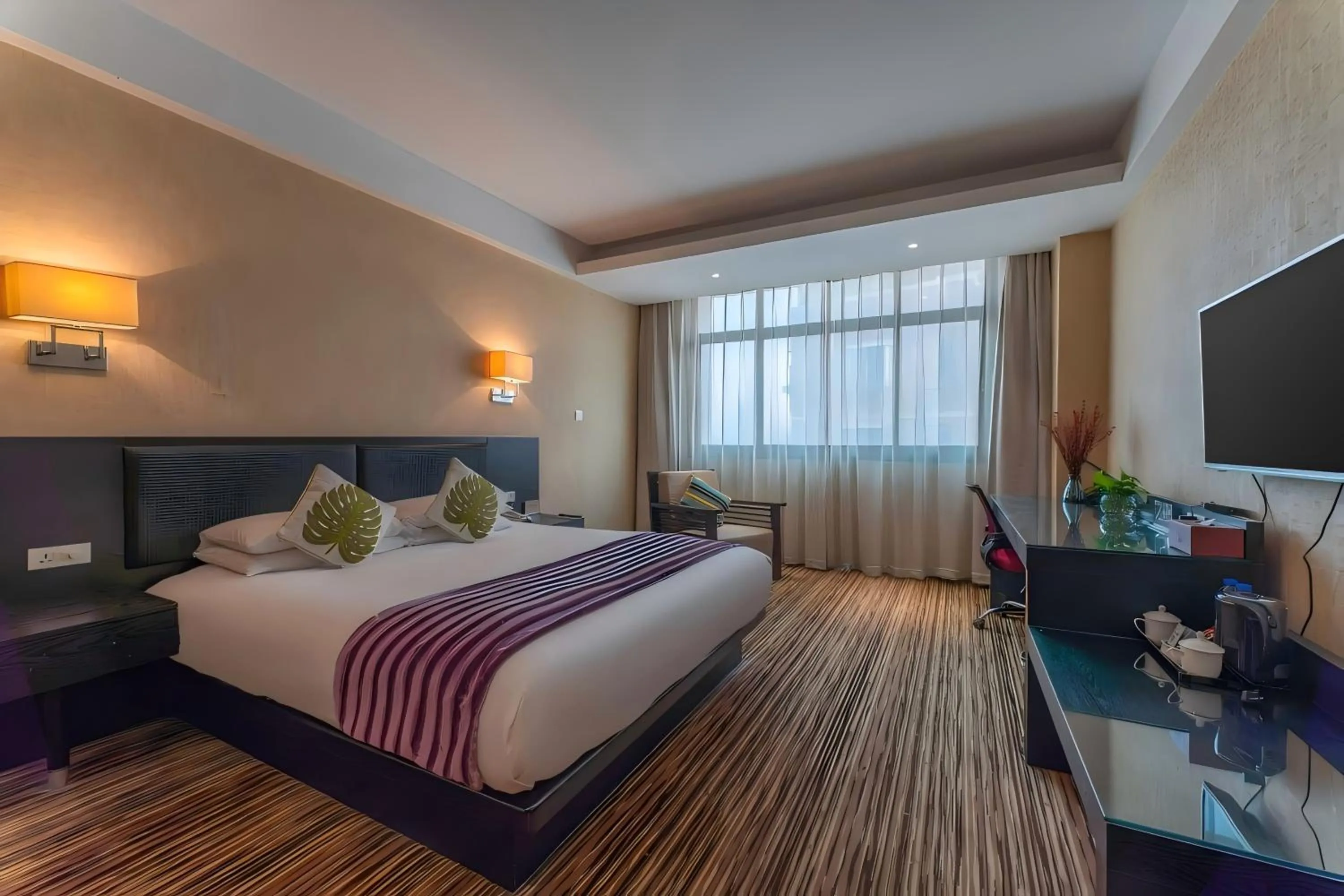 Bed in SSAW Boutique Hotel Nanchang Bayi Square