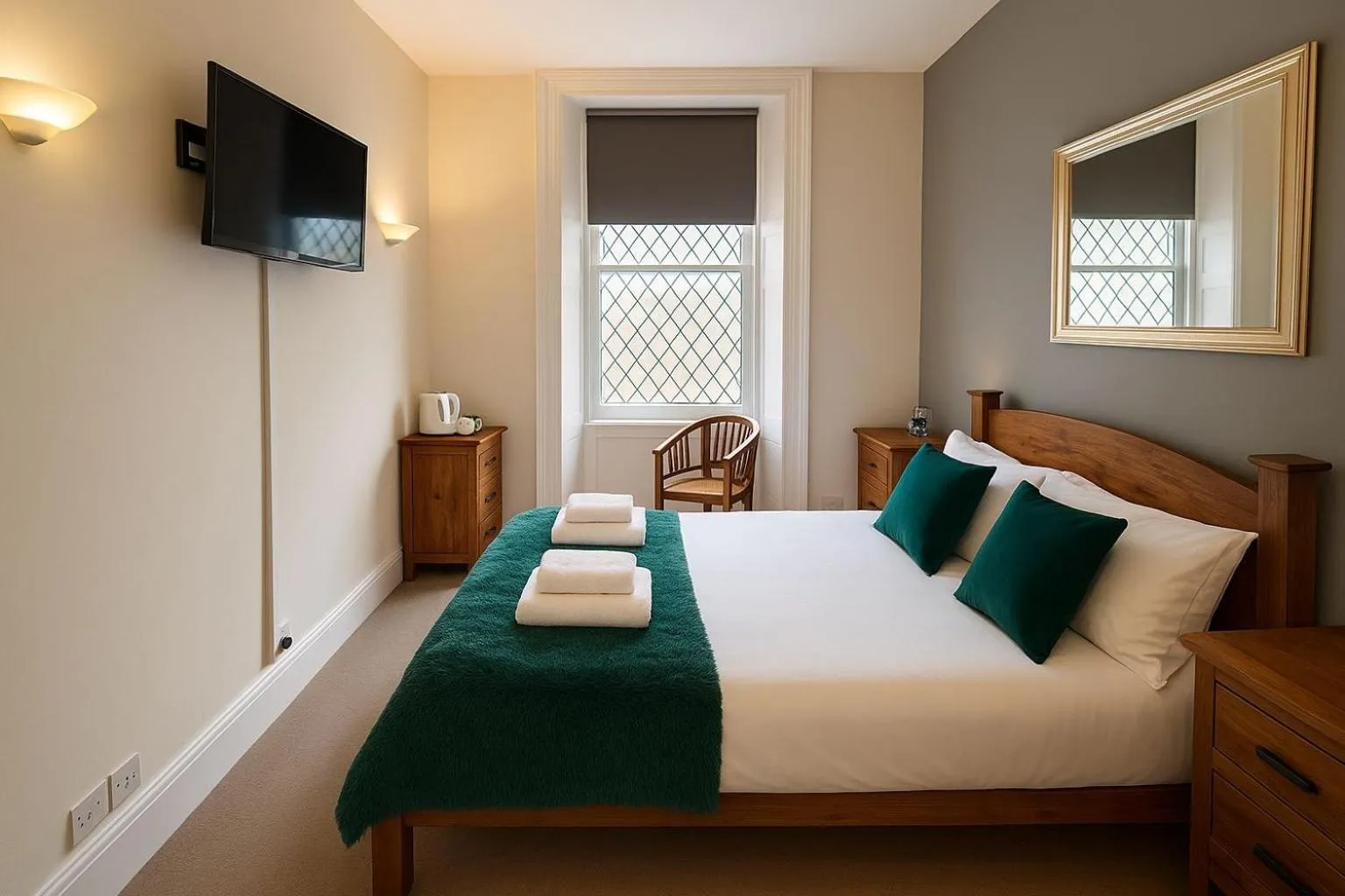 Bed in The Dolphin Hotel