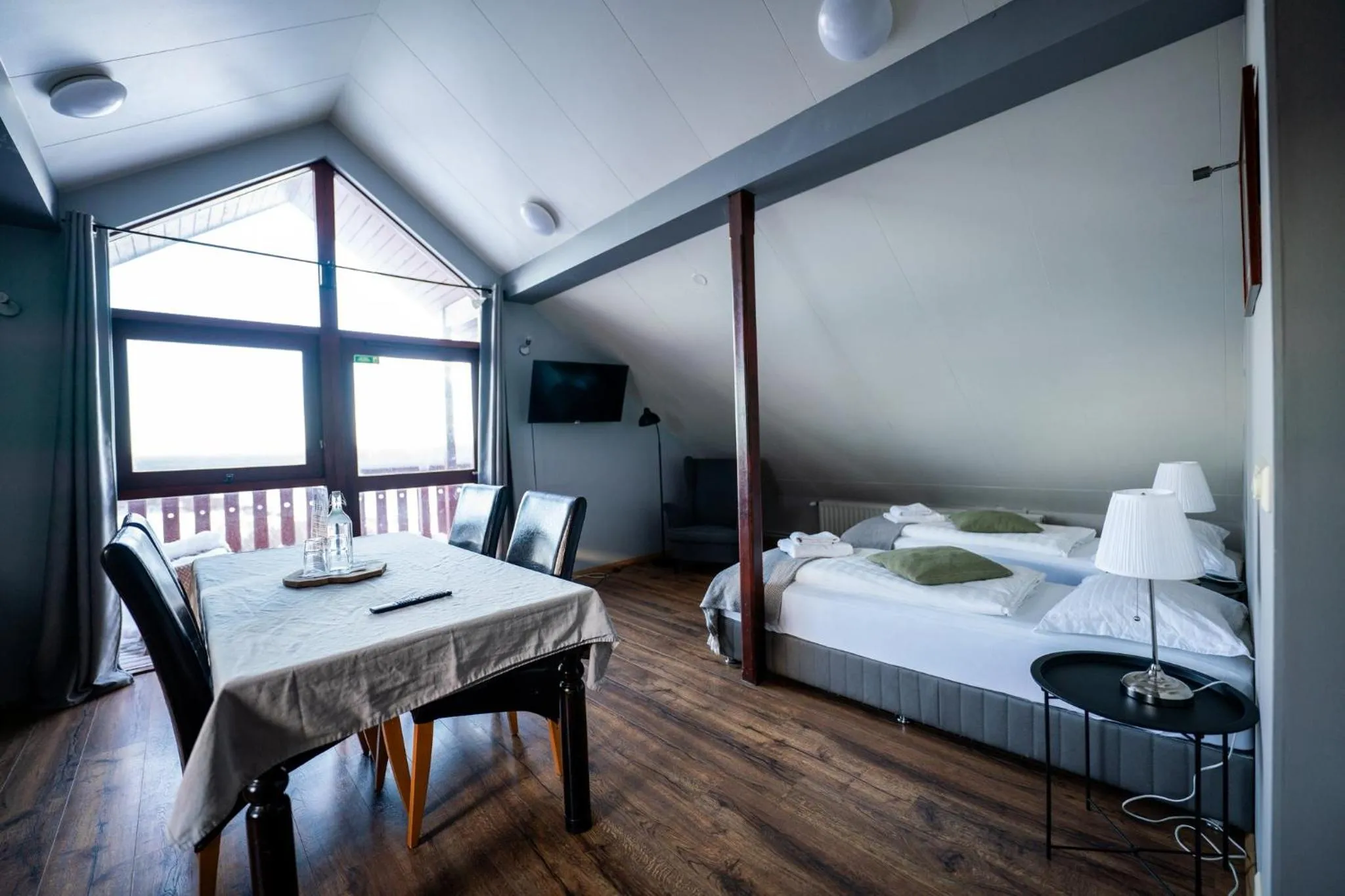 Bedroom, Bed in Hotel Hafnarfjall