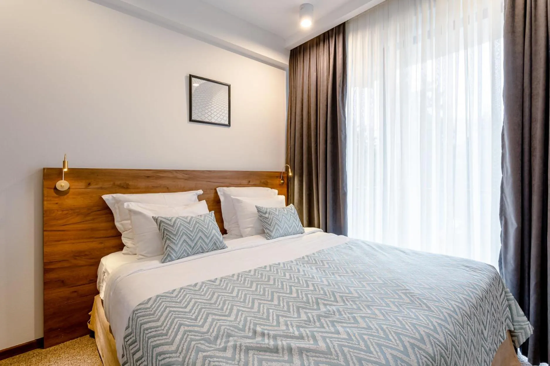 Bed in AuRoom Bakuriani Resort