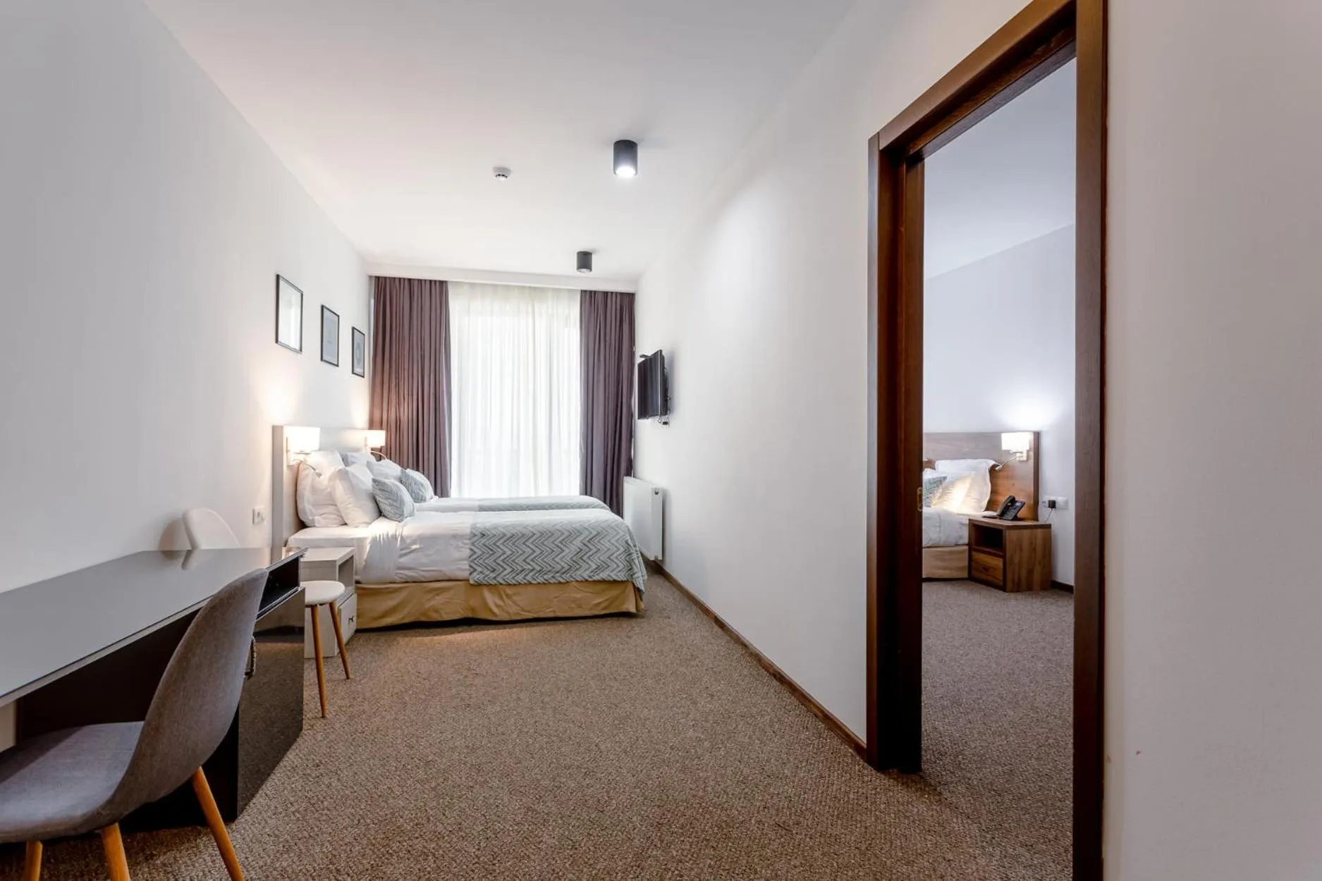 Bed in AuRoom Bakuriani Resort