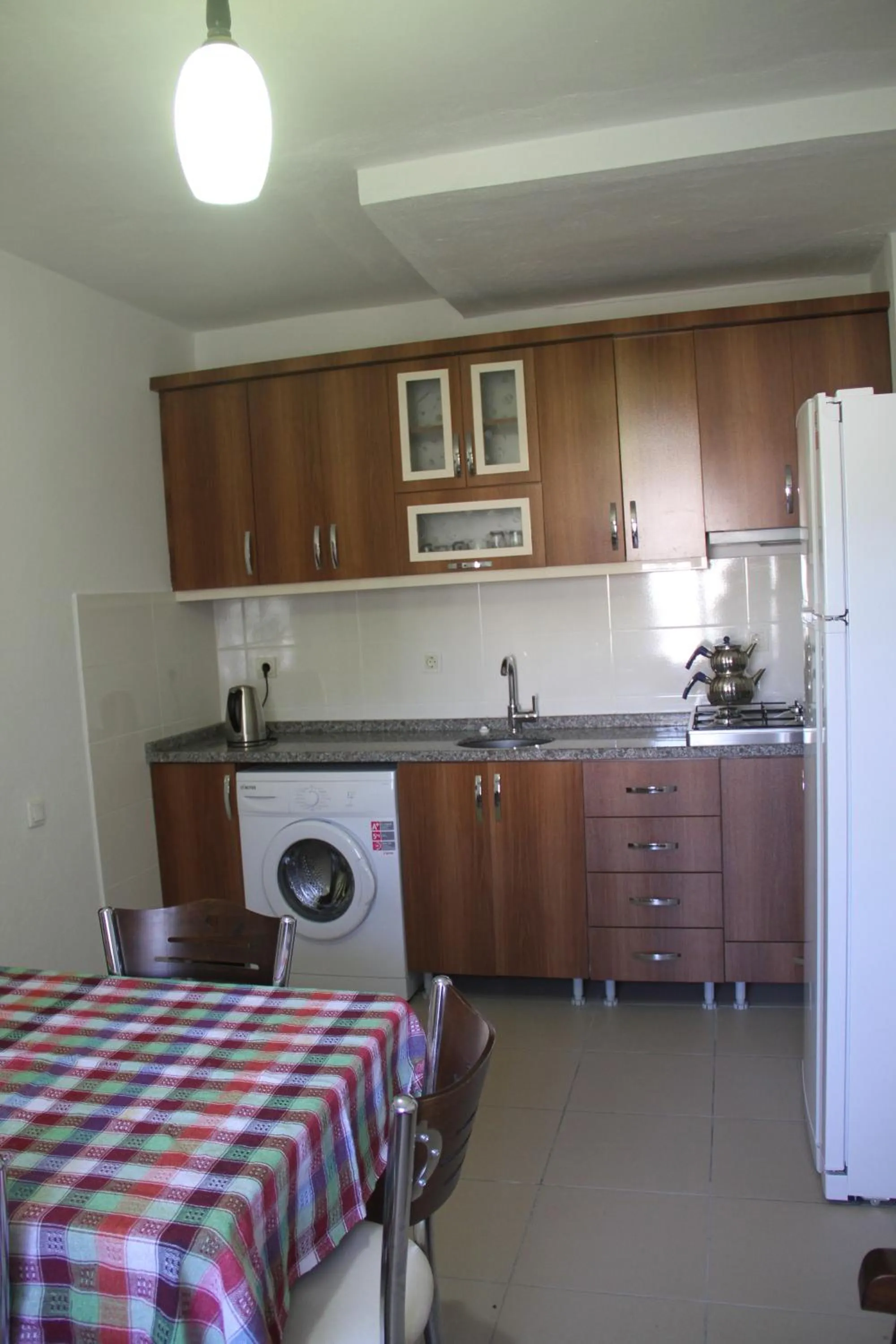 Kitchen or kitchenette in Apollon Hotel
