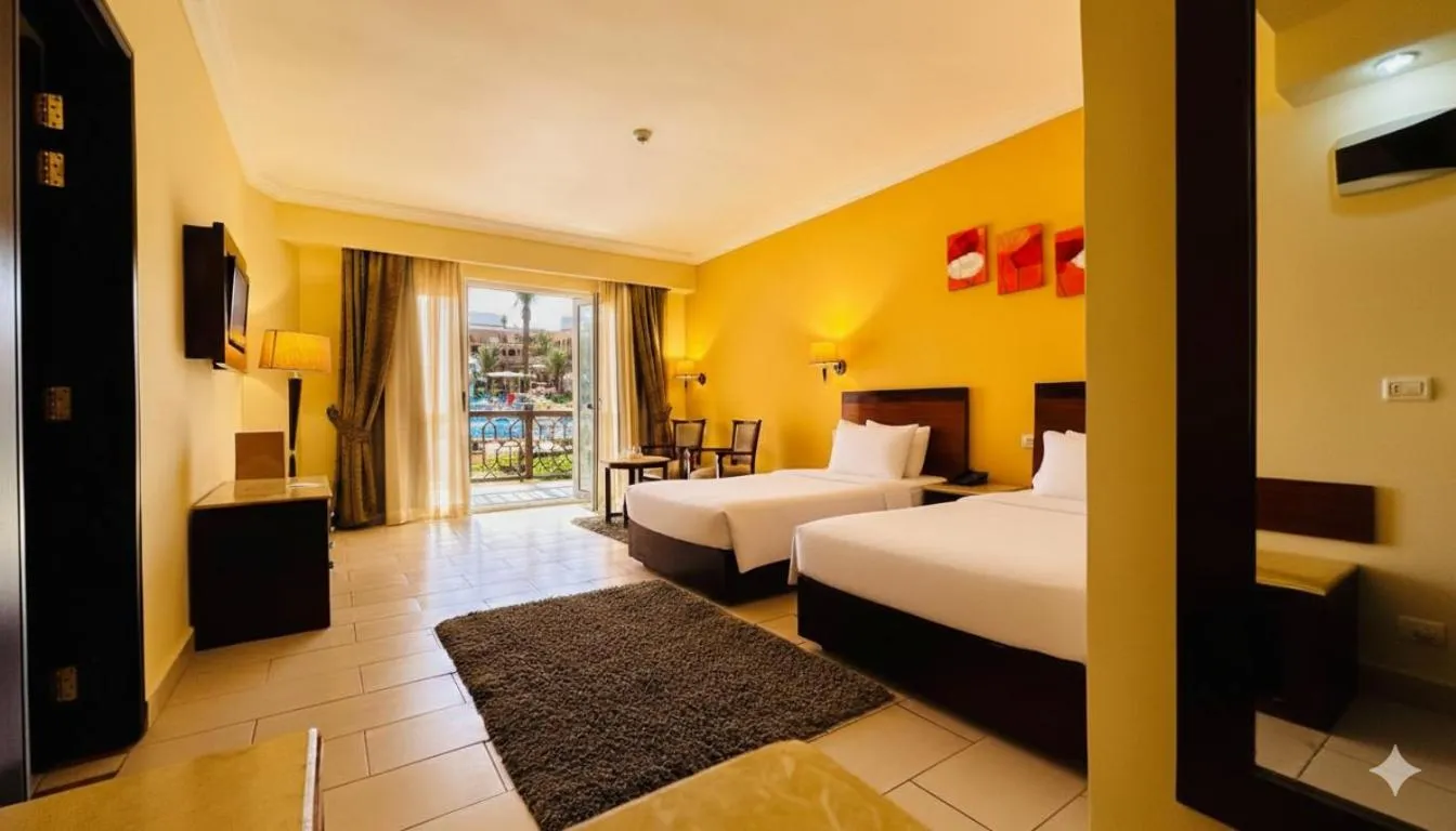 Bed in Regency Plaza Aqua Park and Spa Resort