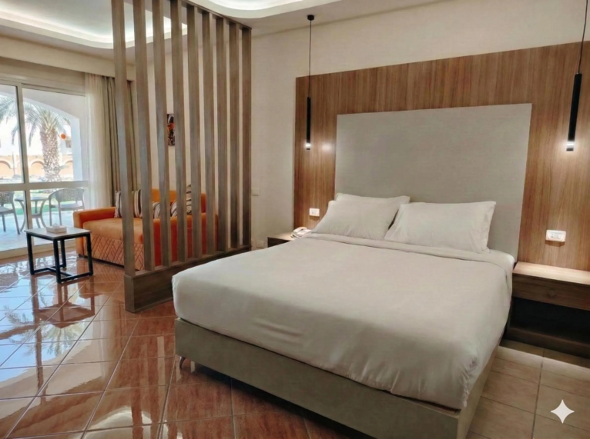 Bed in Regency Plaza Aqua Park and Spa Resort