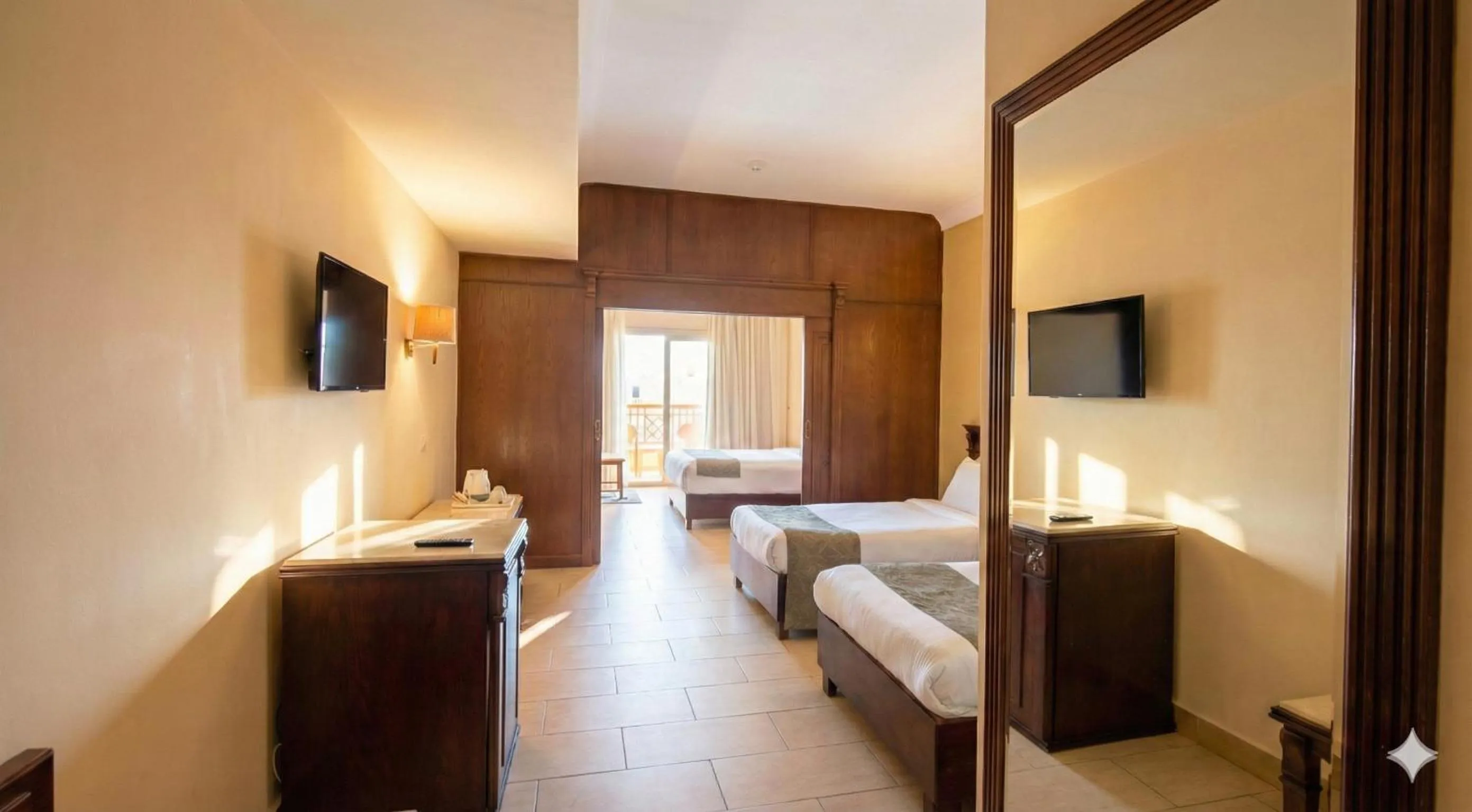 Bed in Regency Plaza Aqua Park and Spa Resort