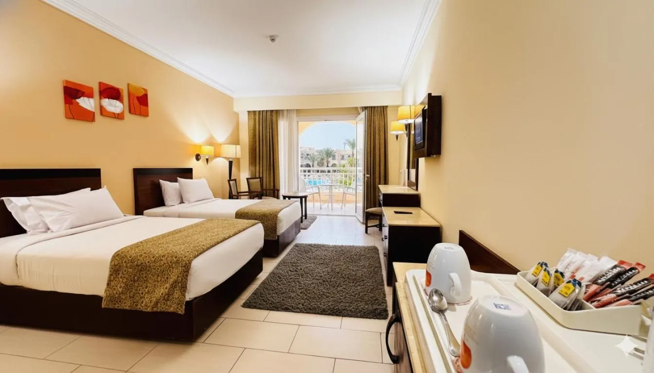 Bed in Regency Plaza Aqua Park and Spa Resort