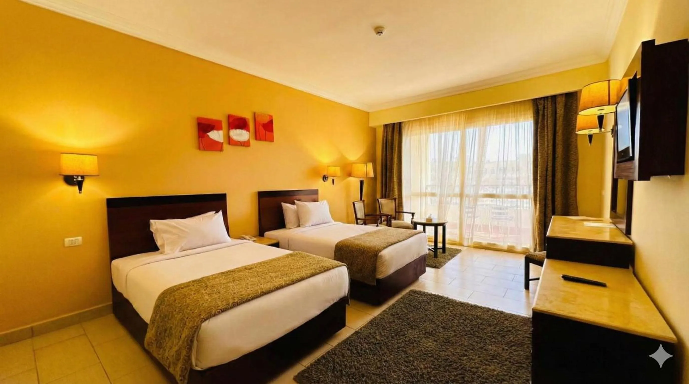 Bed in Regency Plaza Aqua Park and Spa Resort