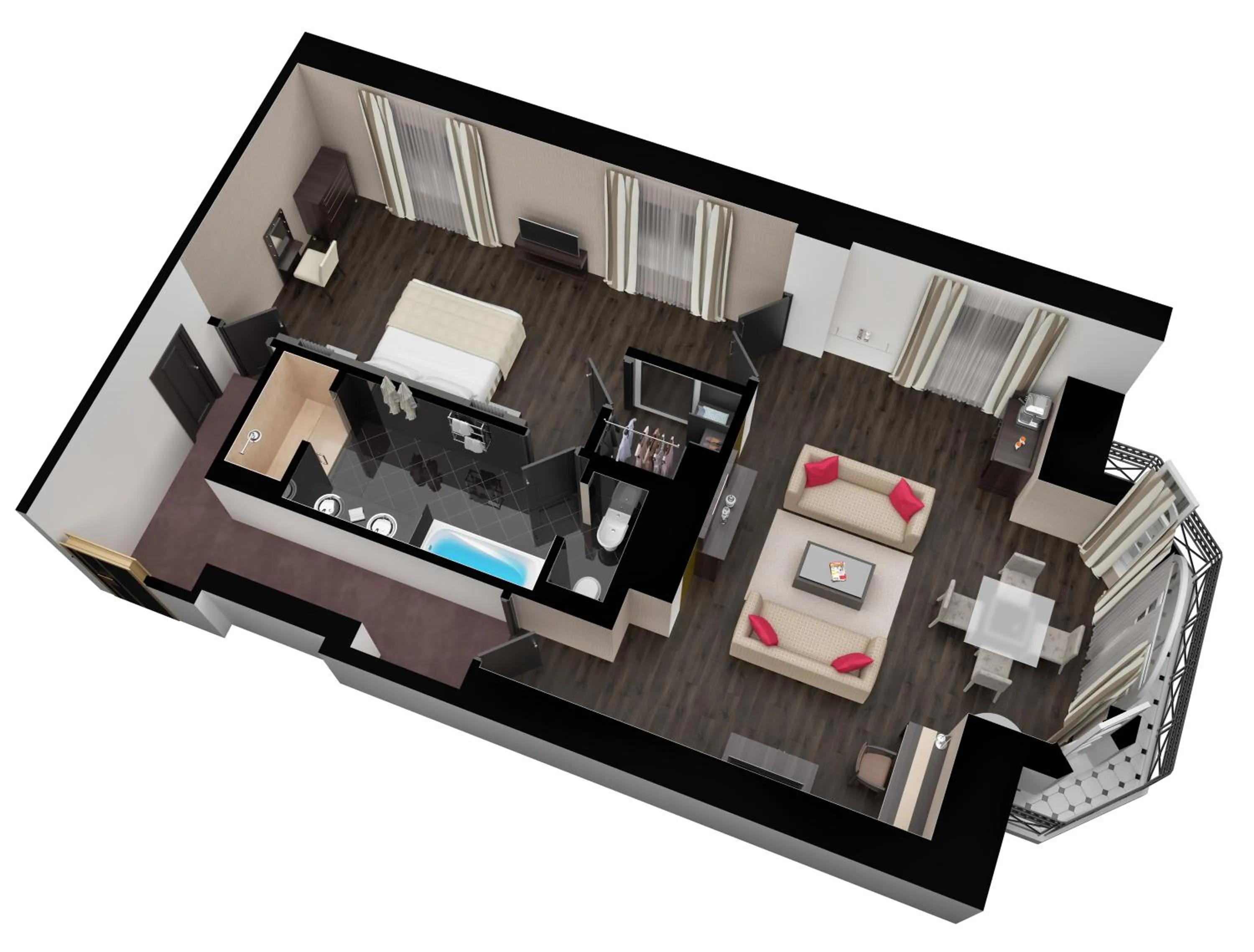 Floor plan in 60 Hyde Park Gate Hotel