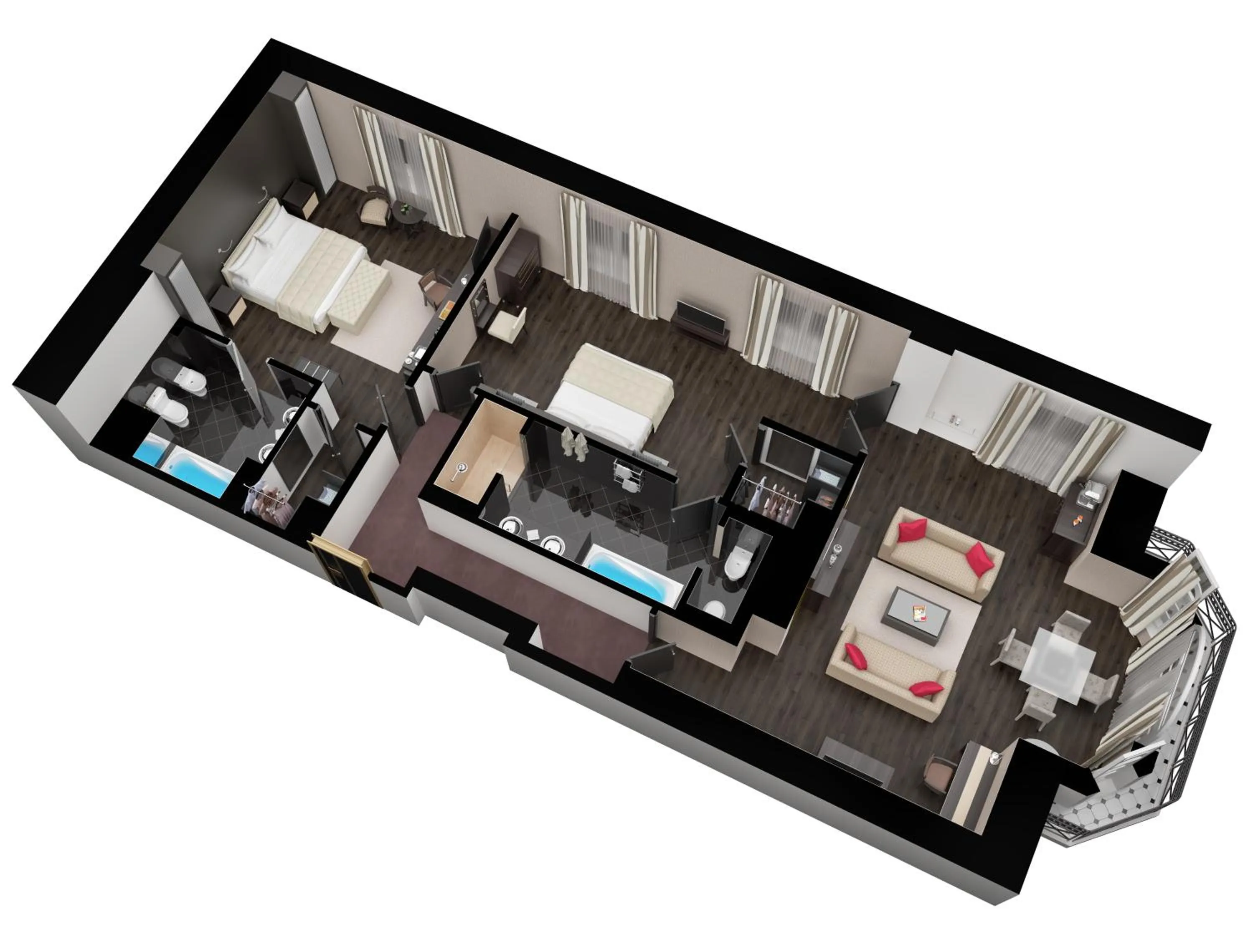 Floor plan in 60 Hyde Park Gate Hotel