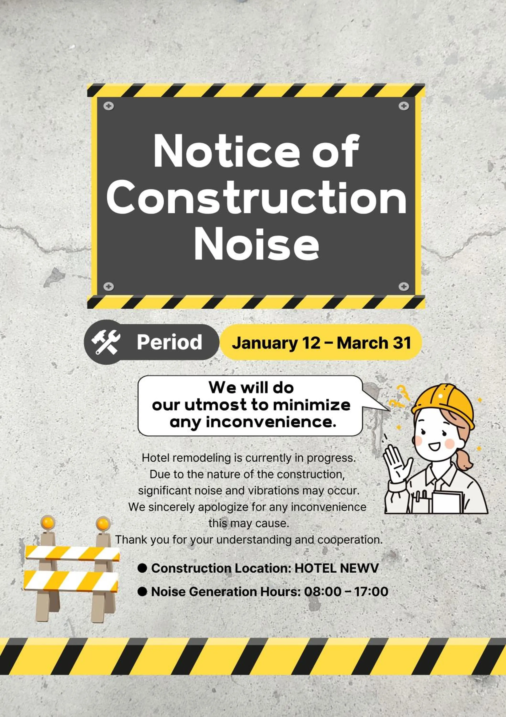 Text overlay in Hotel NewV