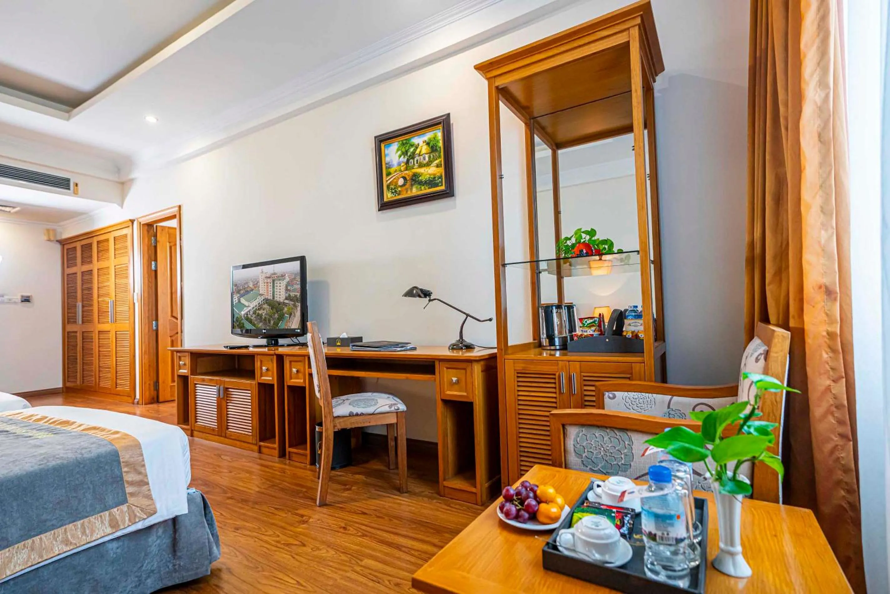 Decorative detail, Bed in Hoang Son Peace Hotel