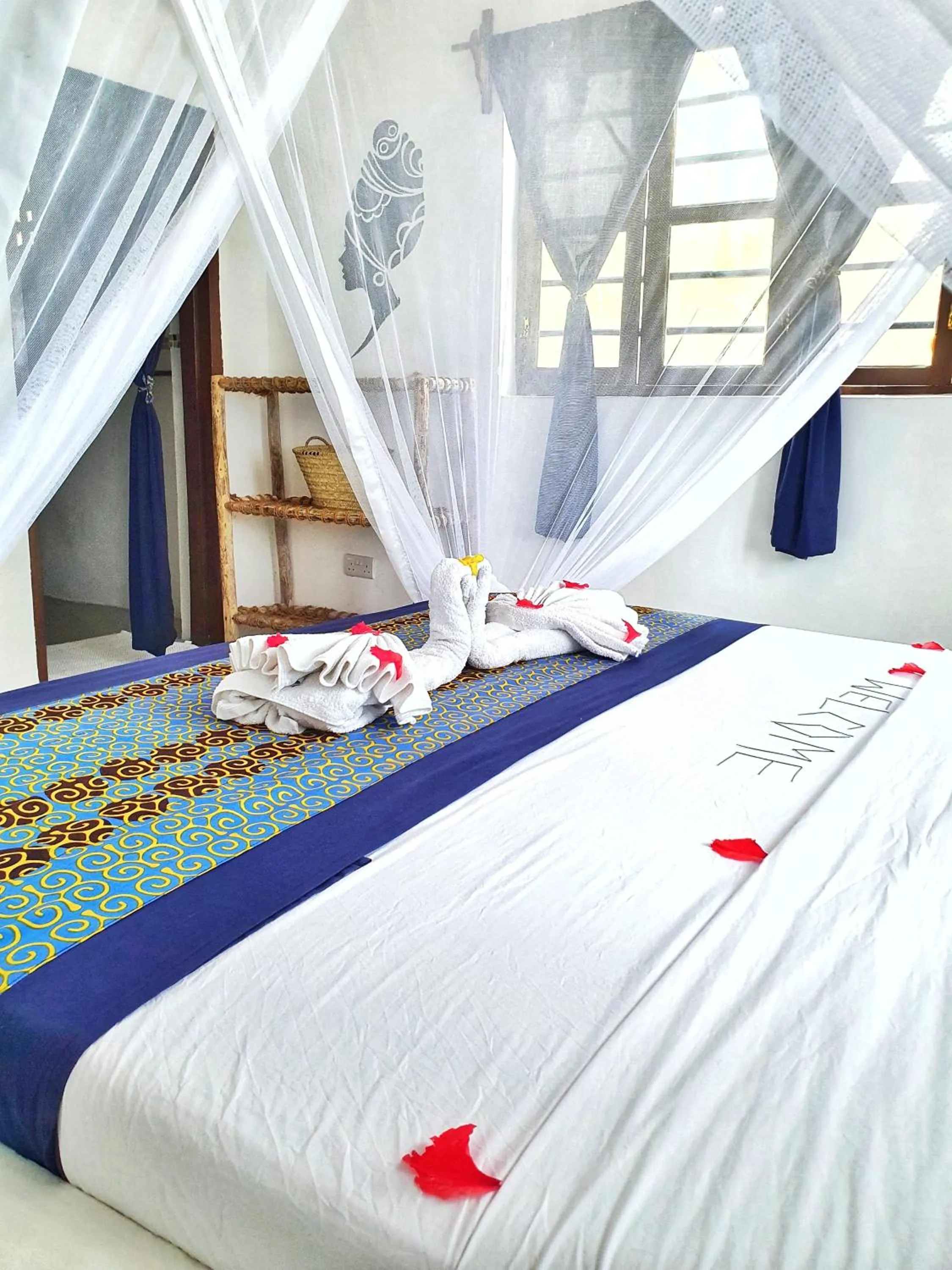 Bed in Blue Palm Zanzibar