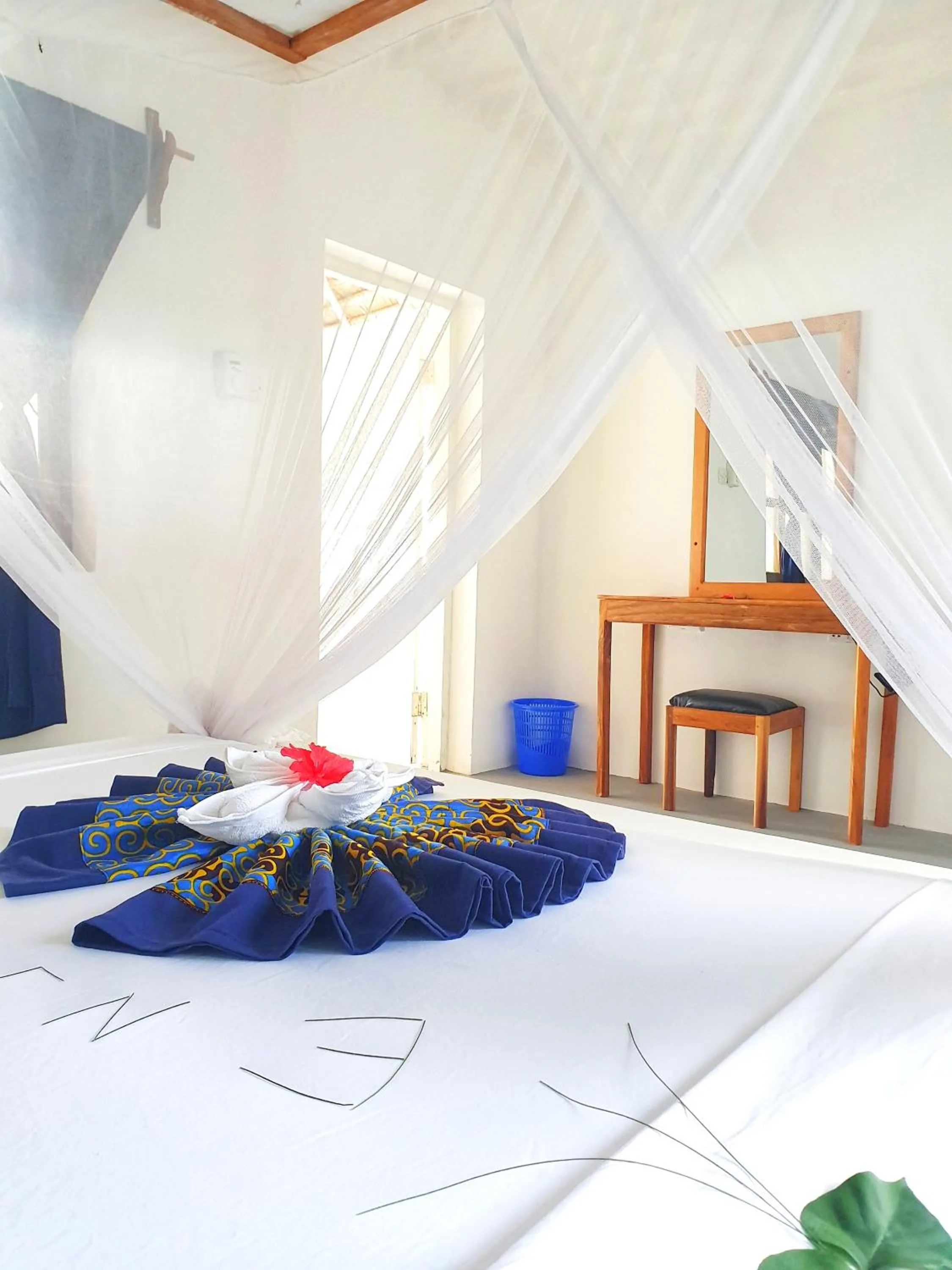 Bed in Blue Palm Zanzibar