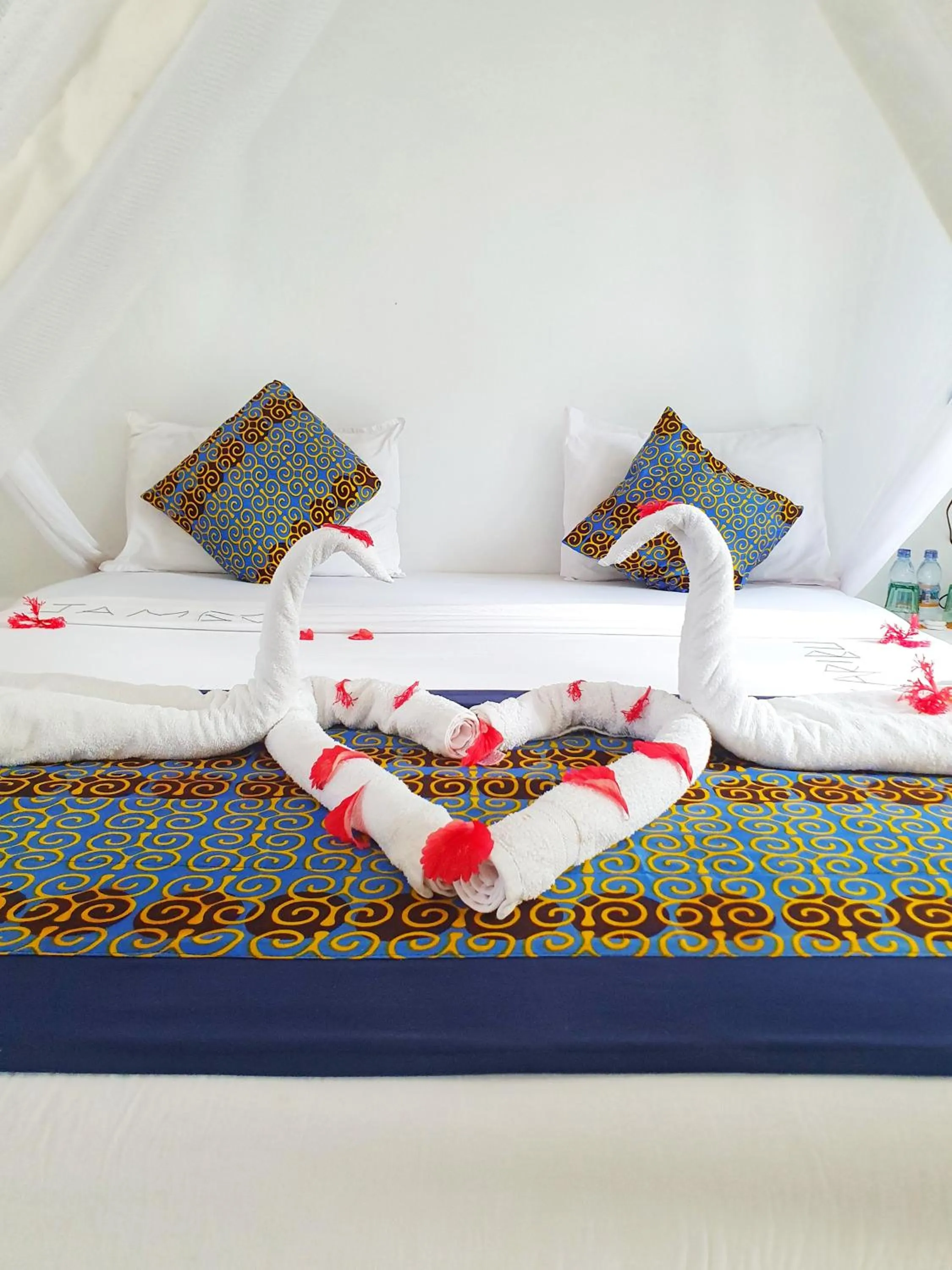 Bed in Blue Palm Zanzibar