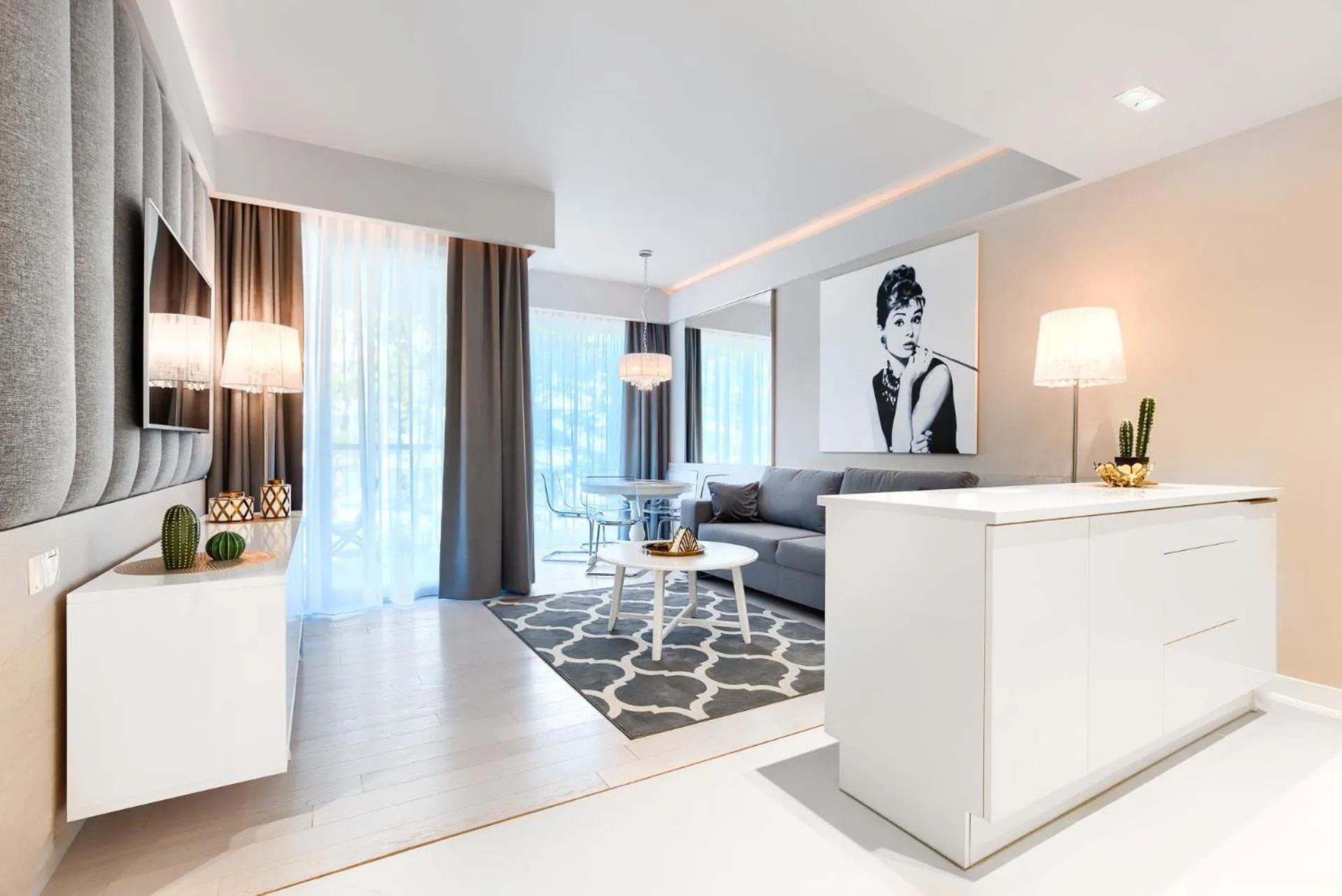 Living room, Bed in Dune Beach Resort