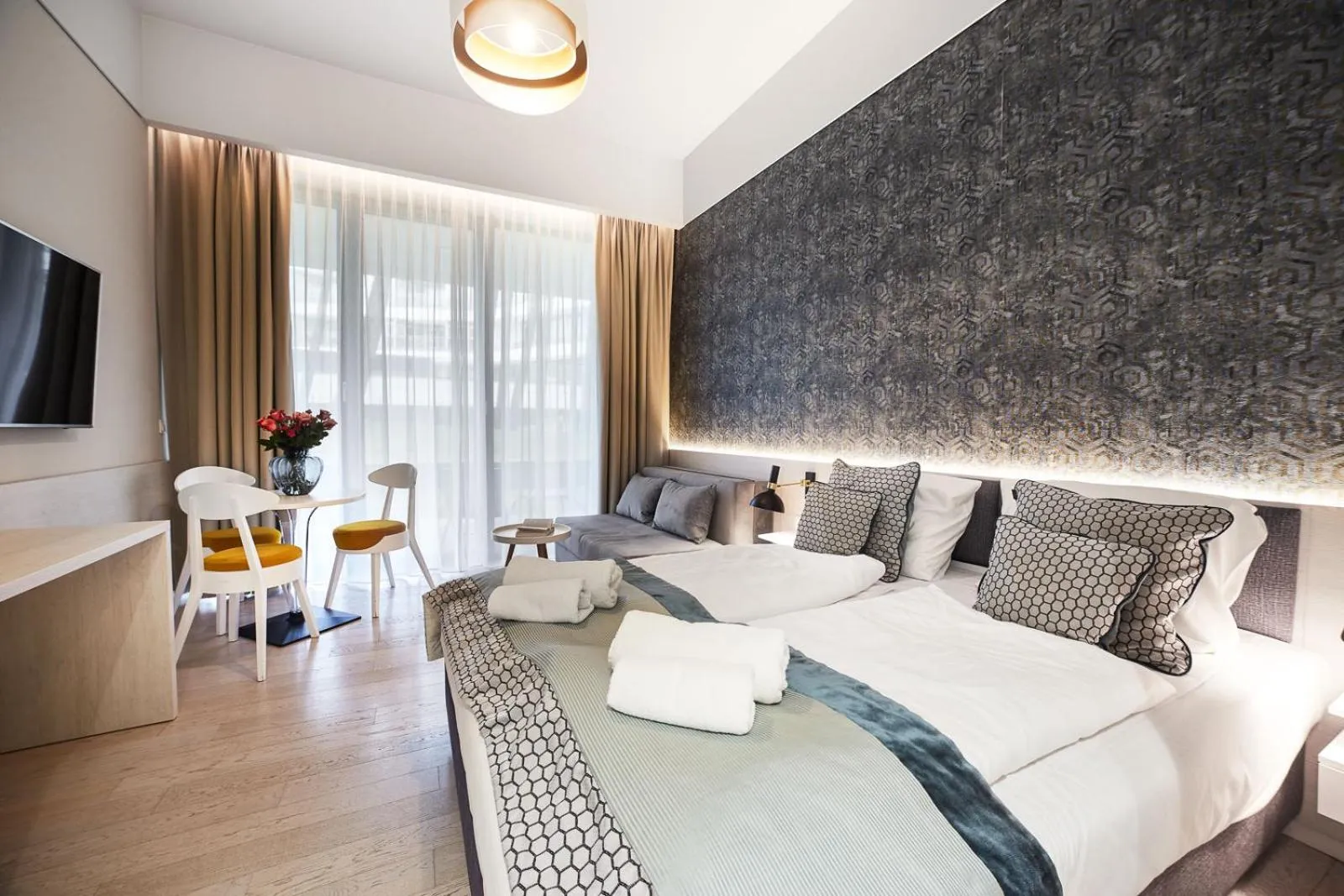 Bed in Dune Beach Resort