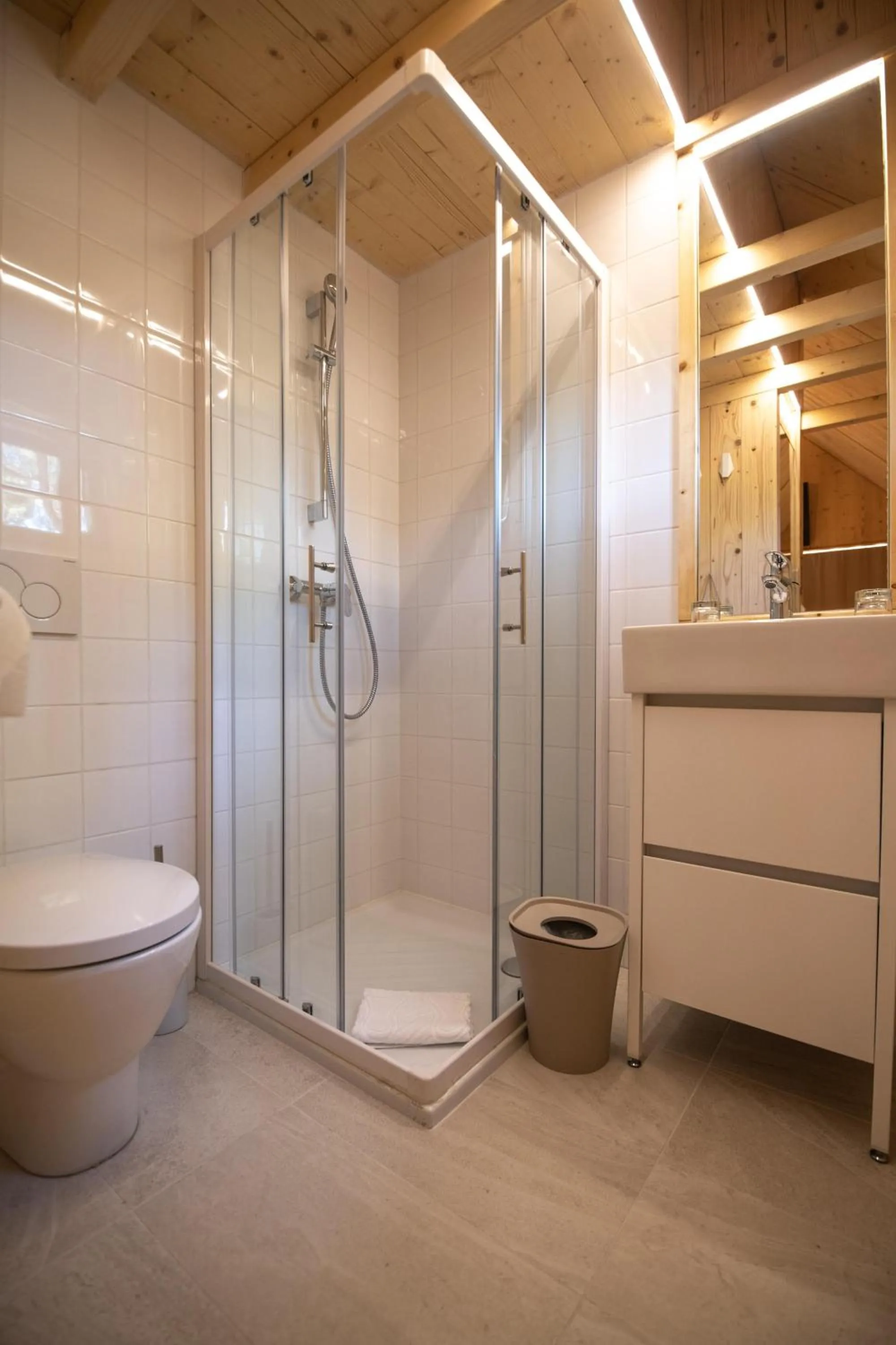 Shower in Arena One 99 Glamping