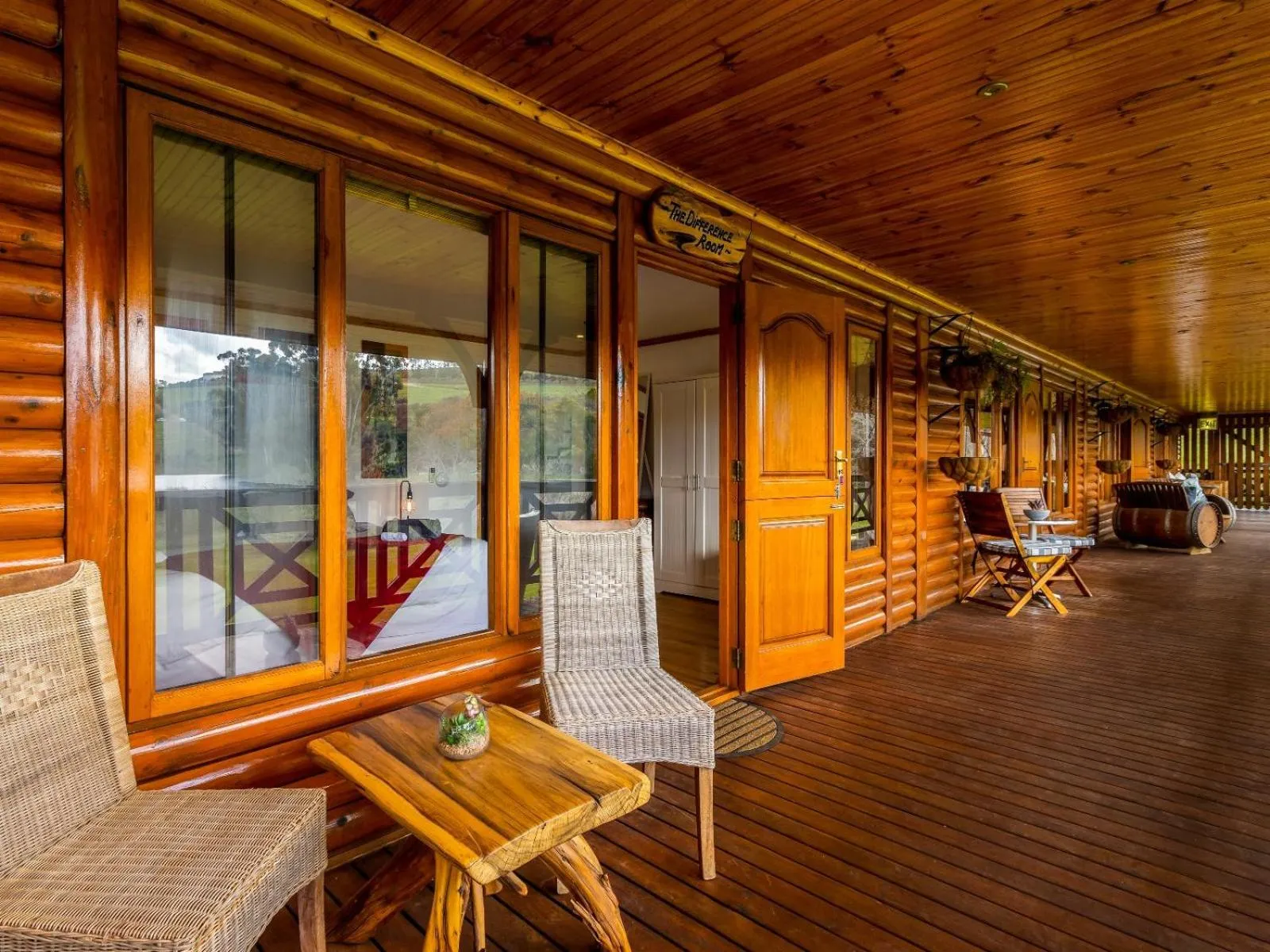 Seating area in The Log Collective