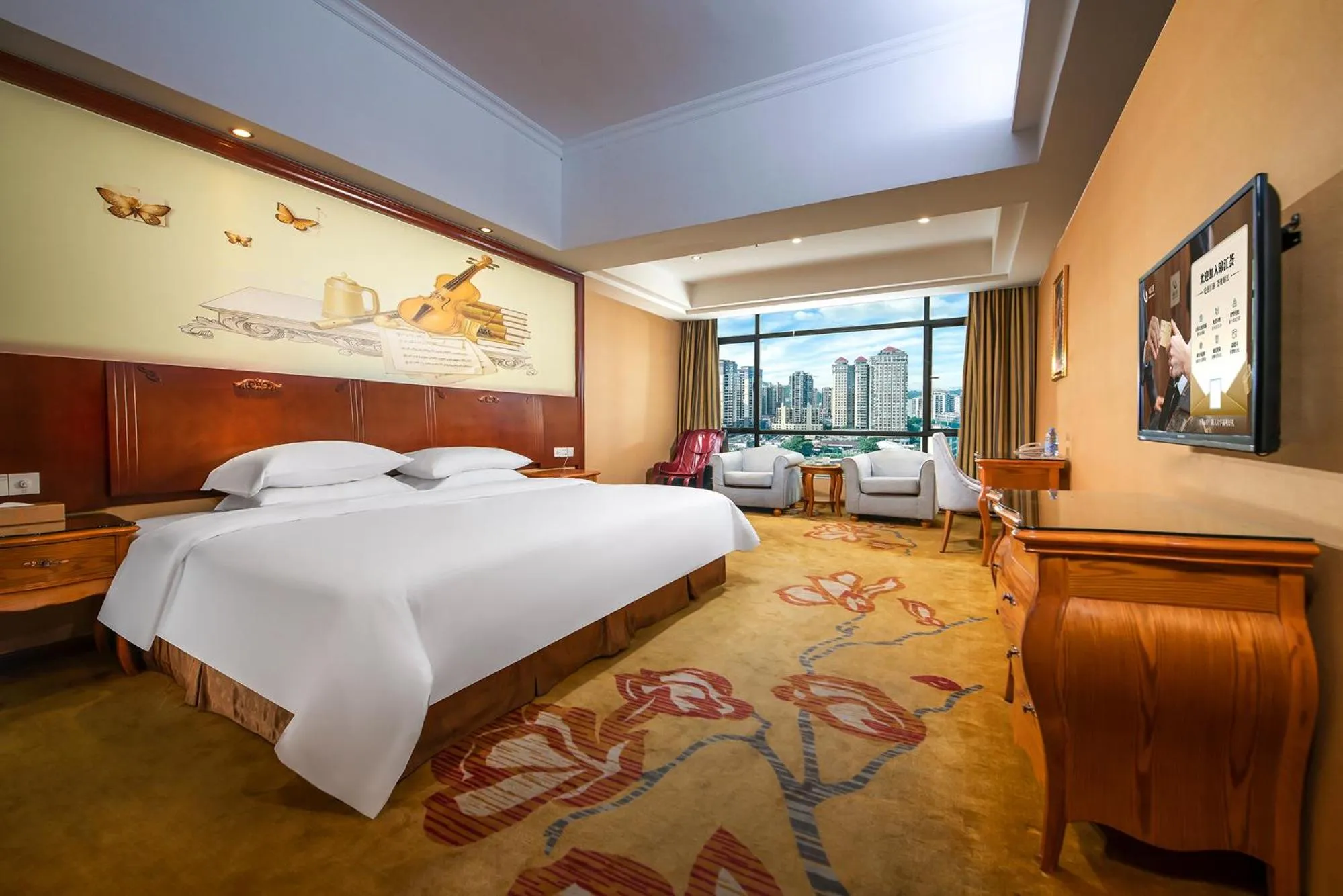 Bed in Vienna International Hotel Jieyang Jieyanglou