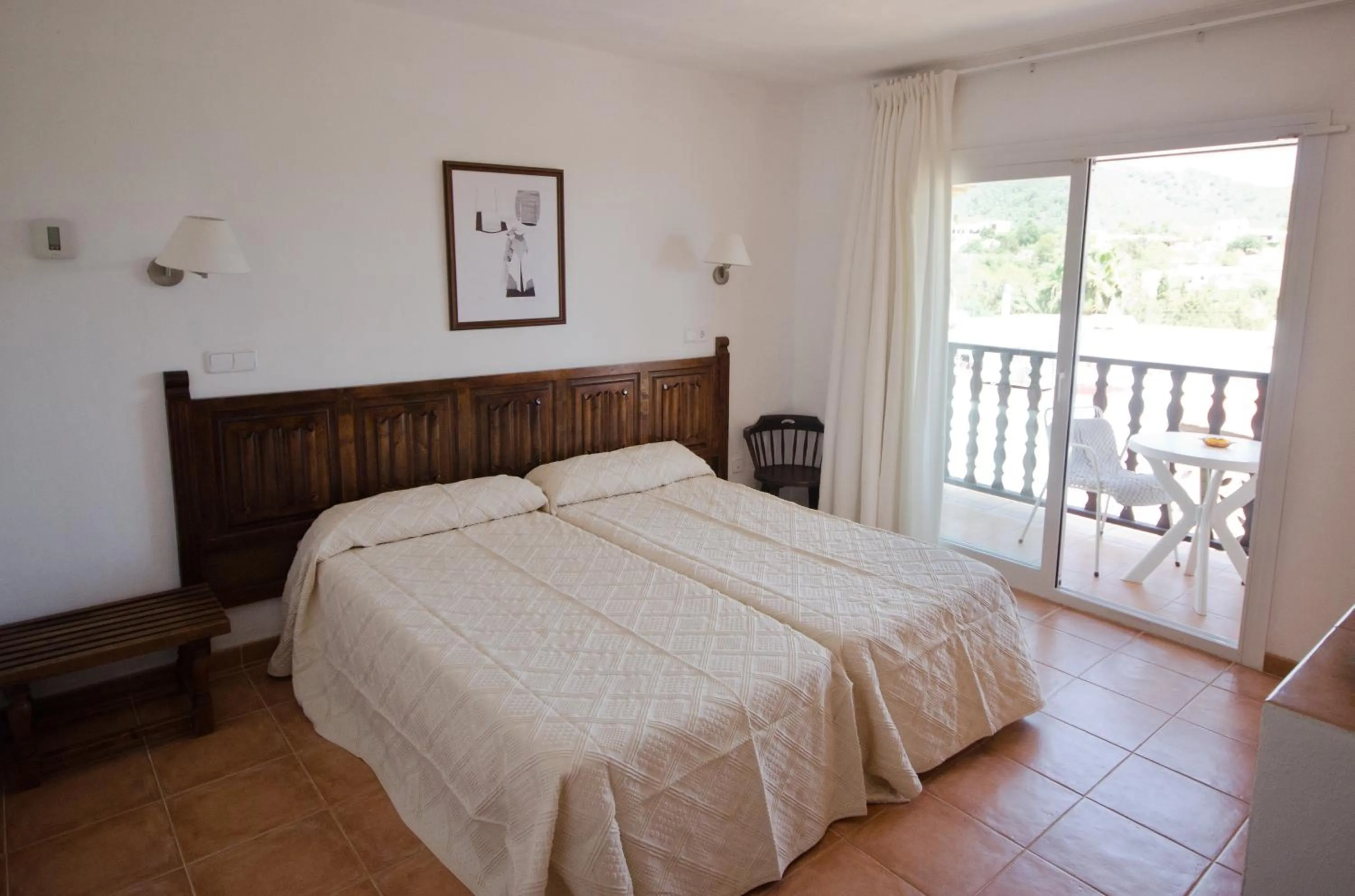 Bed in Hotel Club Can Jordi