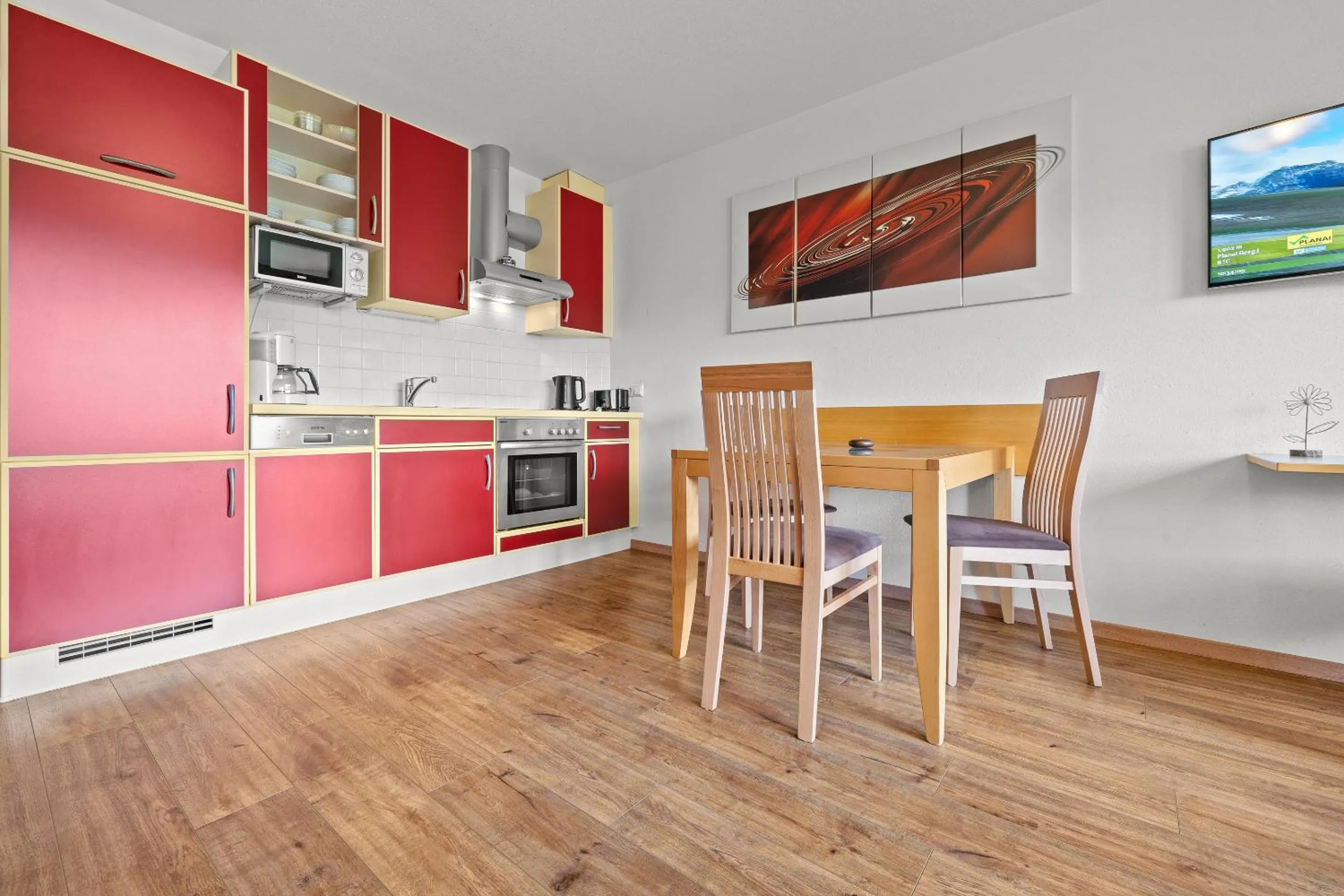 Kitchen or kitchenette in Aparthotel Sunrise