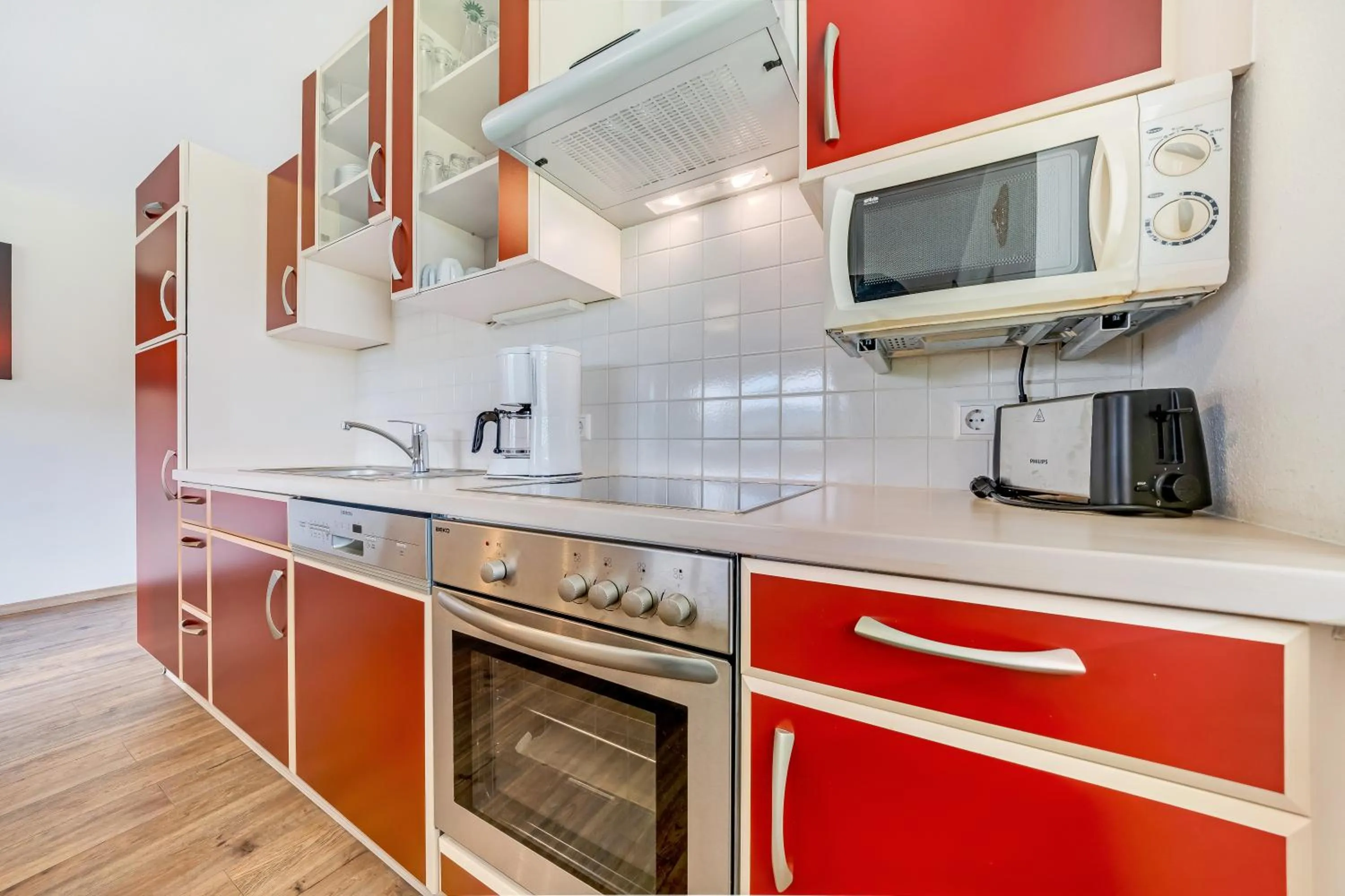 Kitchen or kitchenette in Aparthotel Sunrise