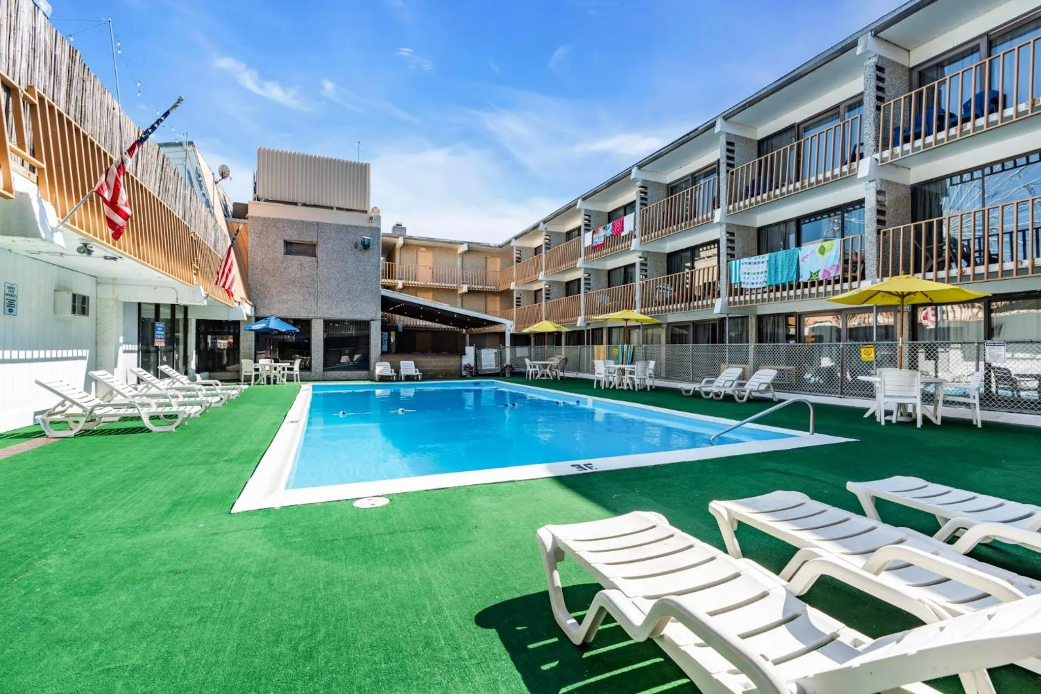 Pool view in Aztec Ocean Resort