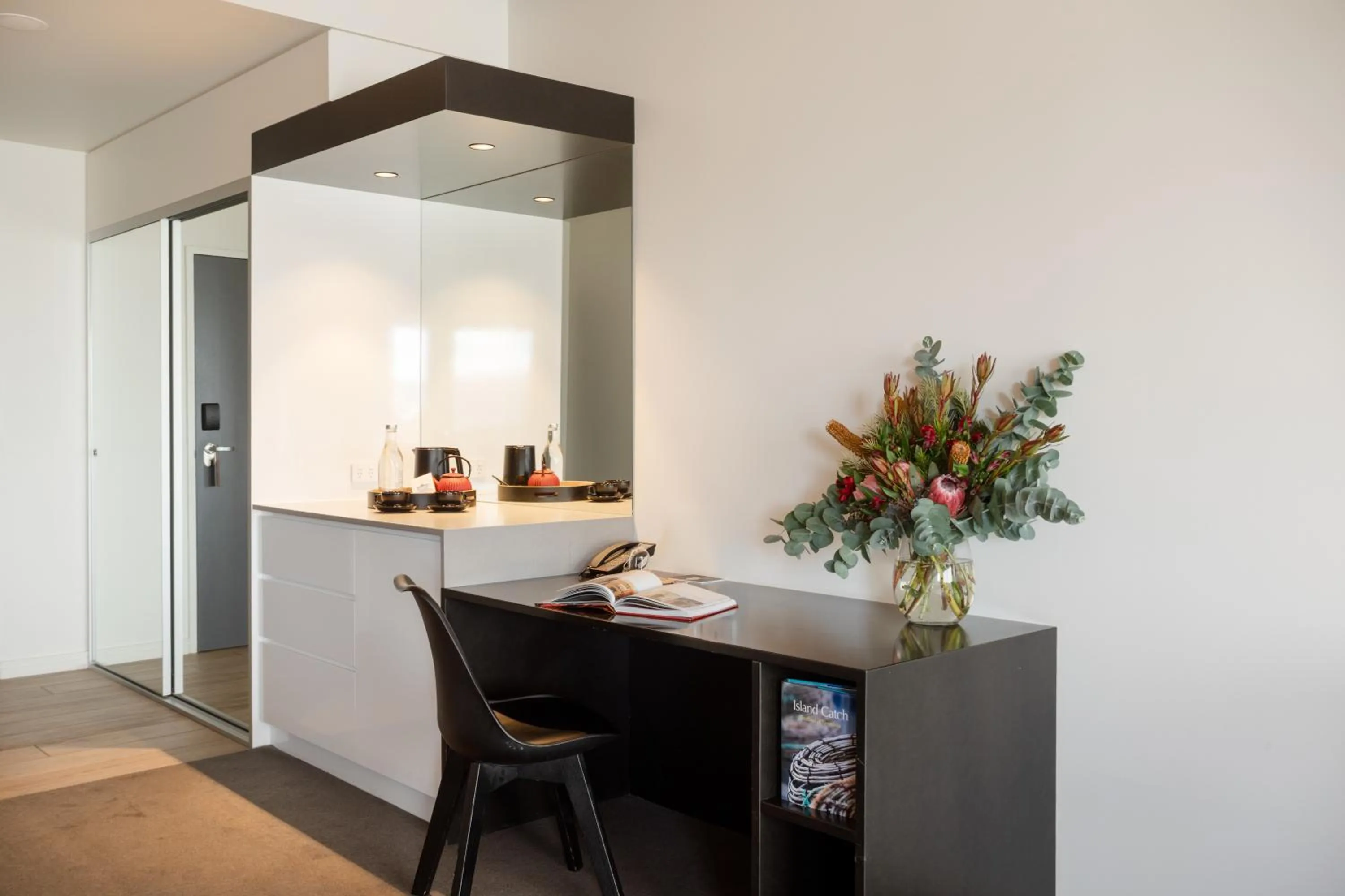 Seating area in Peppers Silo Launceston