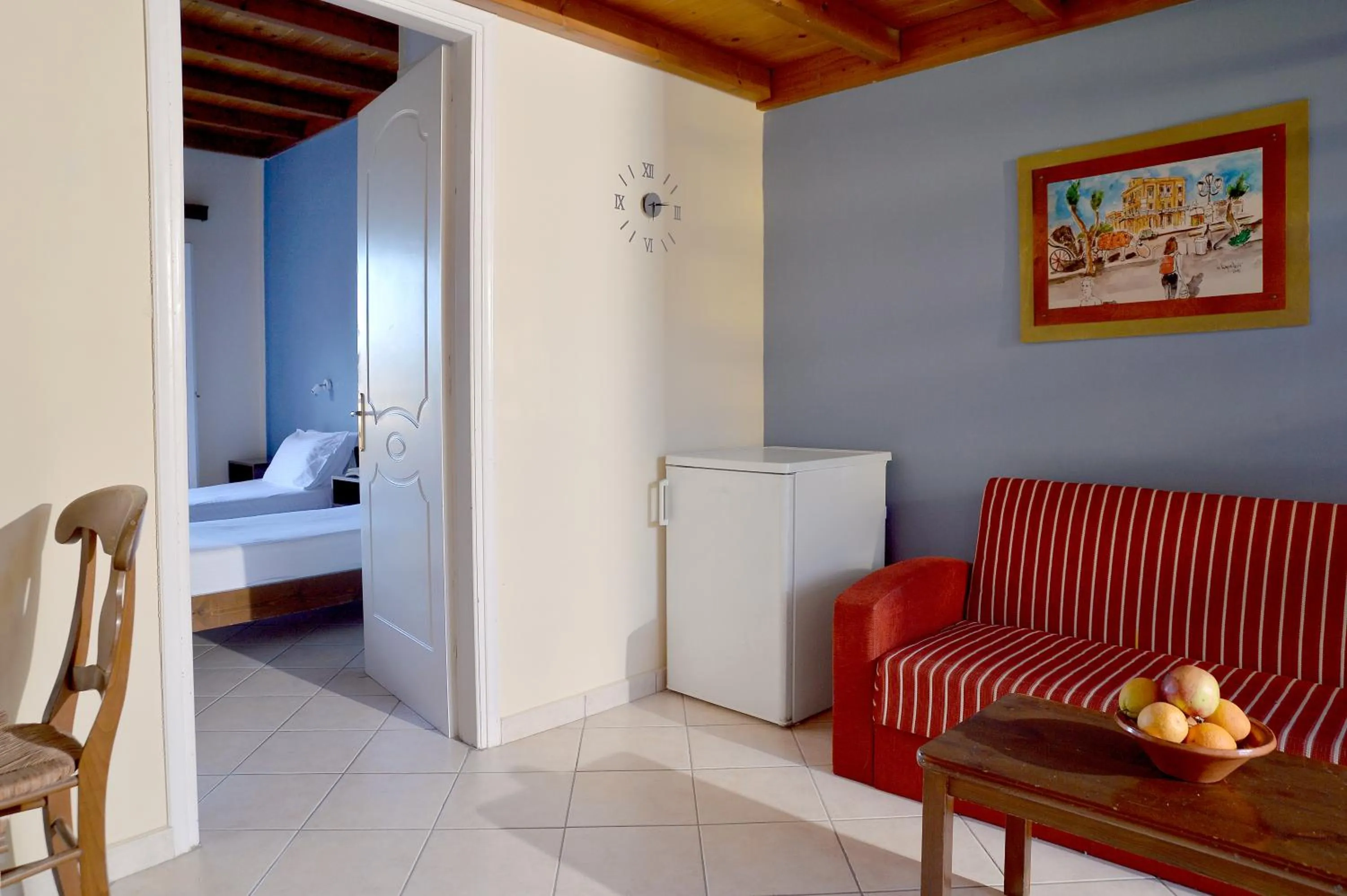 Bed in Vagia Beach Apartments, Aegina Island