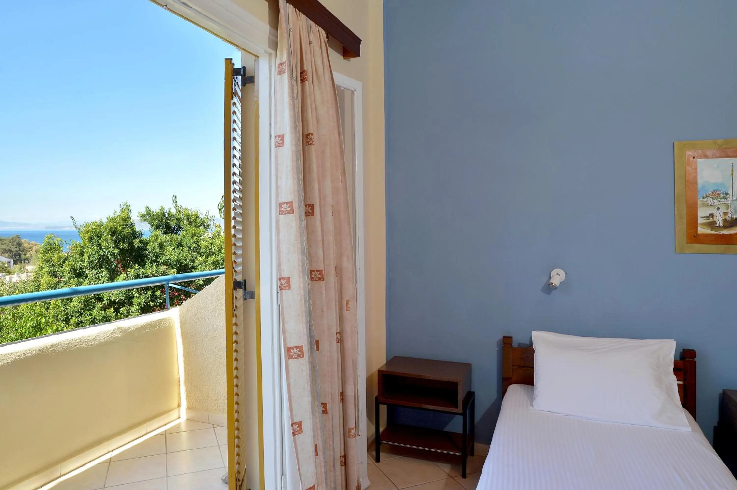 Bed in Vagia Beach Apartments, Aegina Island