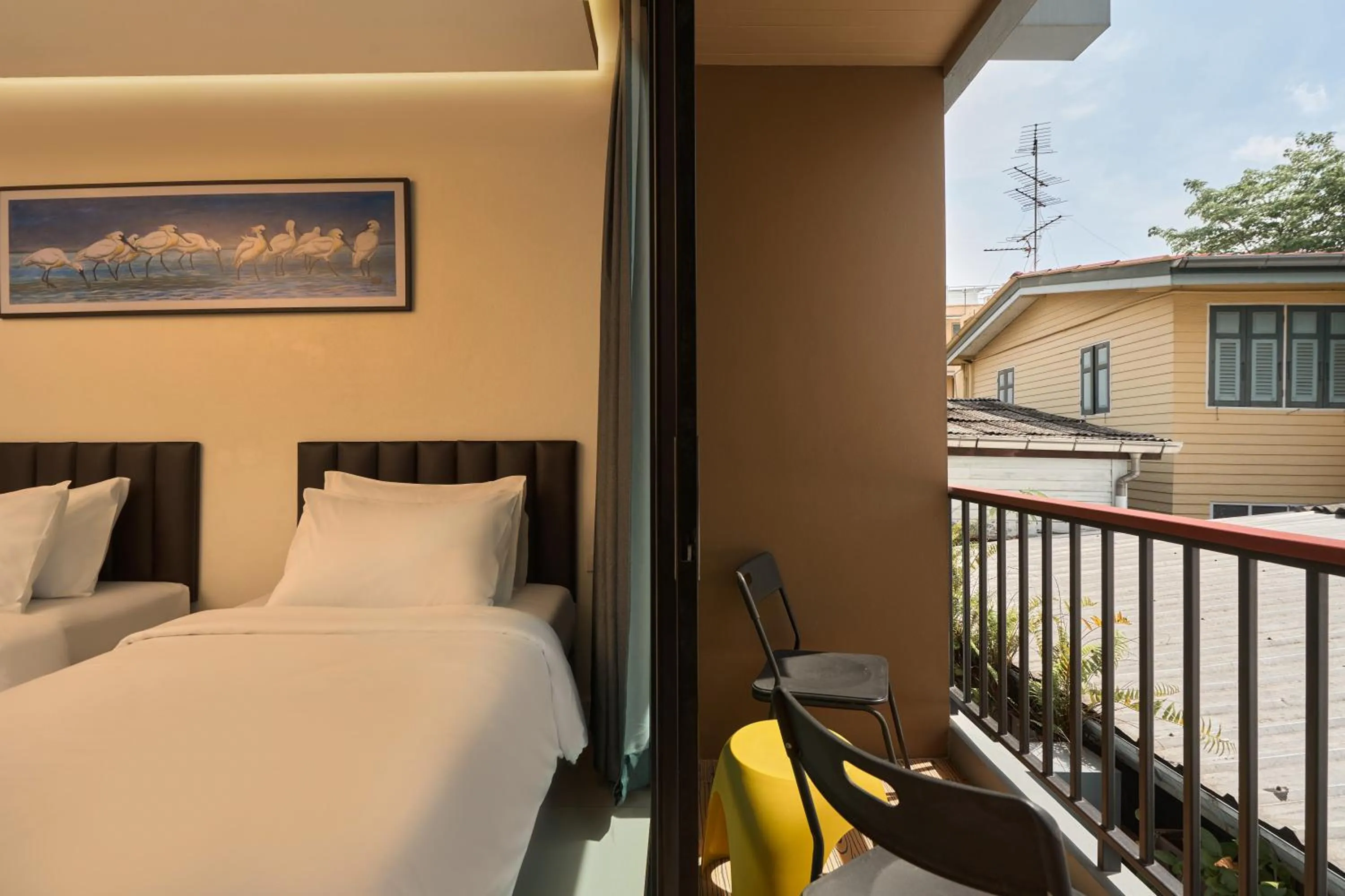 Bathroom, Bed in Red Door Samsen Hotel, Bangkok