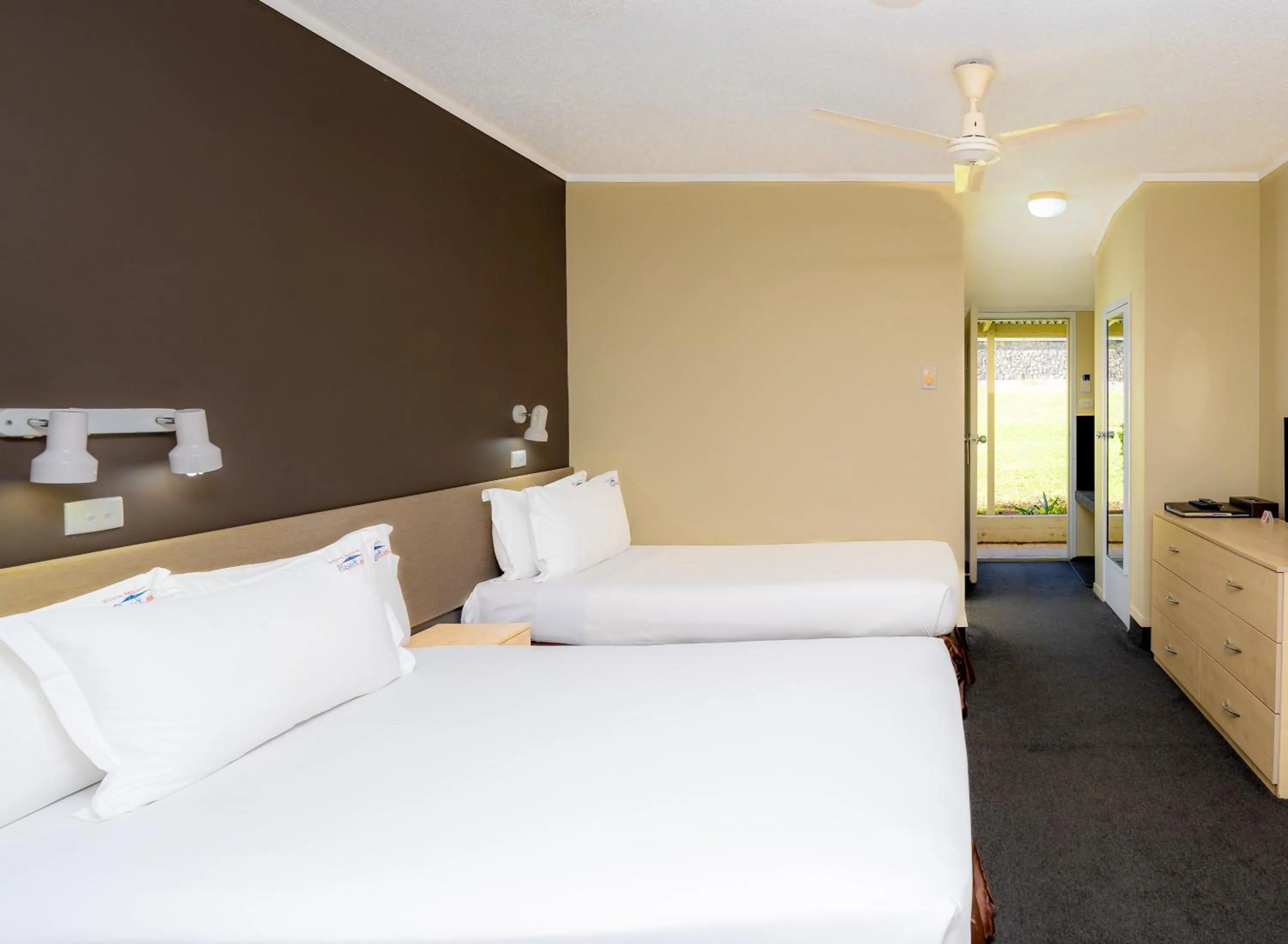 Bed in South Pacific Resort Hotel