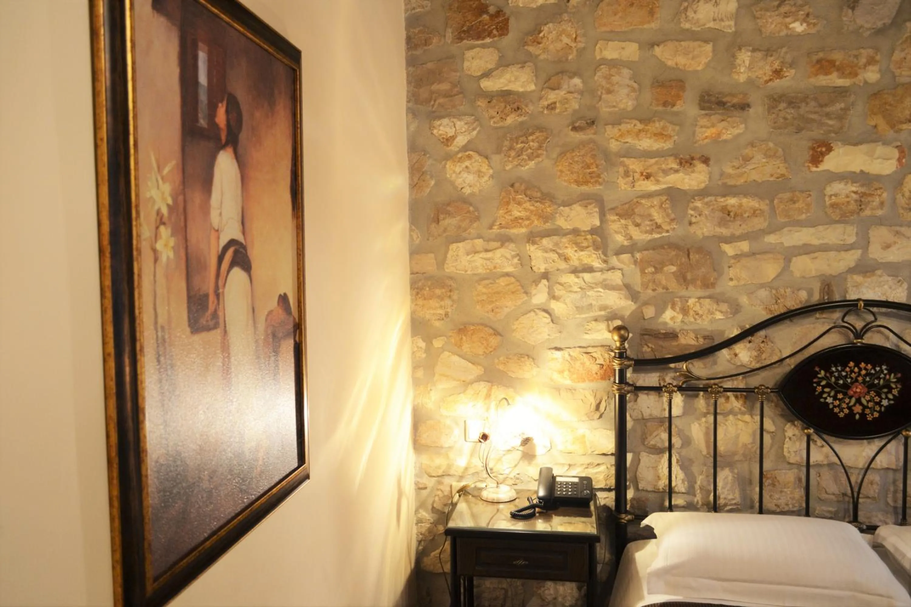 Decorative detail, Bed in Hagiati Guesthouse