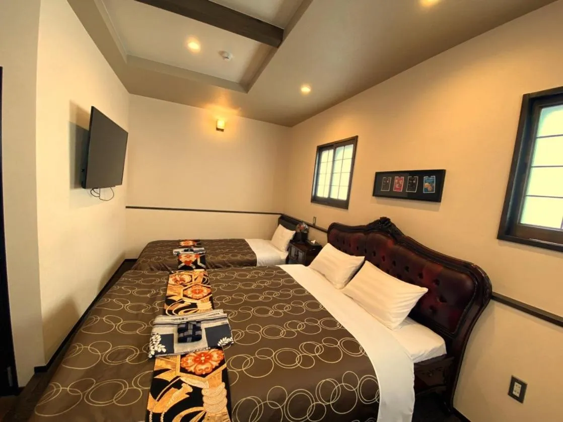 Photo of the whole room, Bed in Yufuin Lamp no Yado