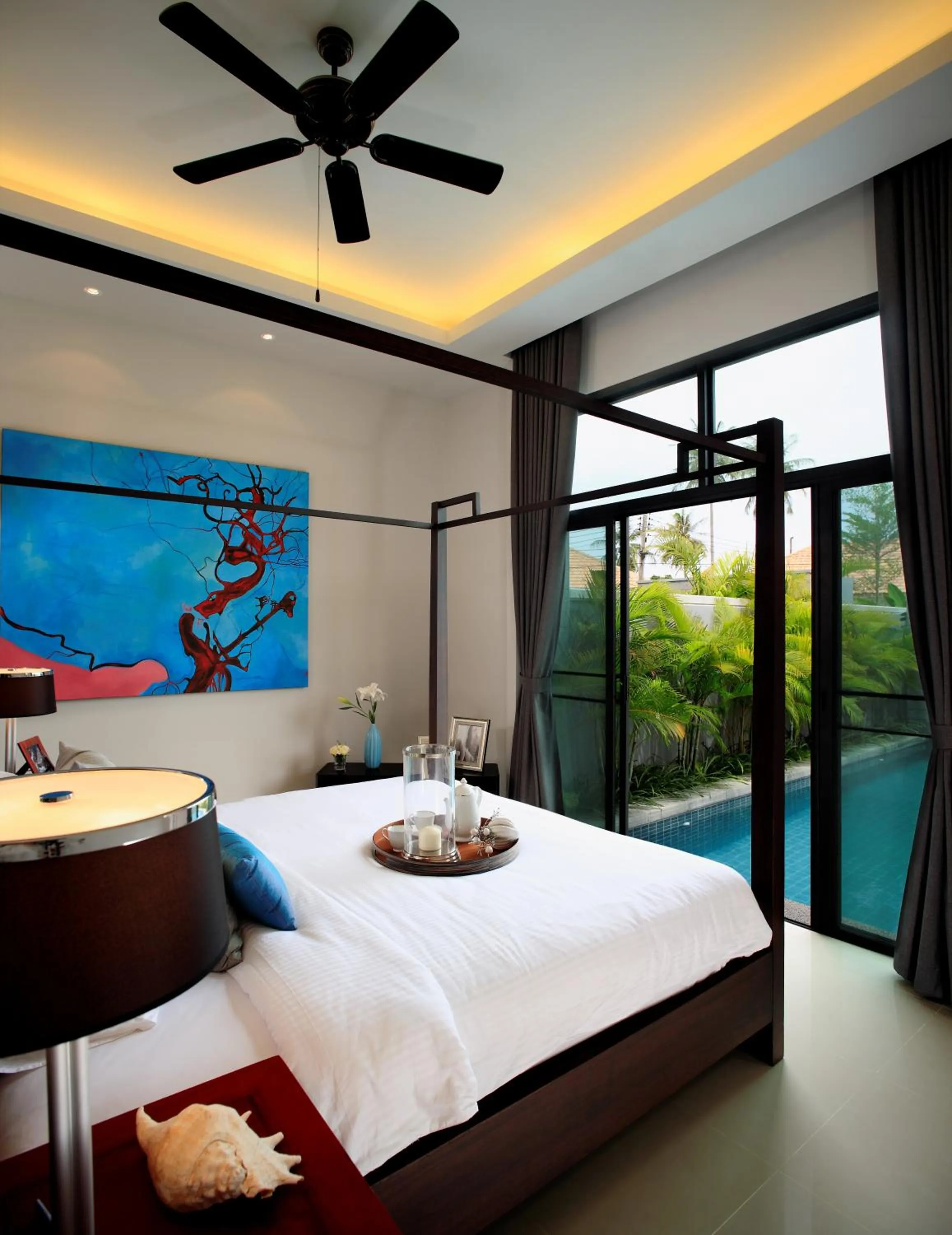 Bedroom, Bed in Two Villas HOLIDAY - Onyx Style Nai Harn Beach, Phuket