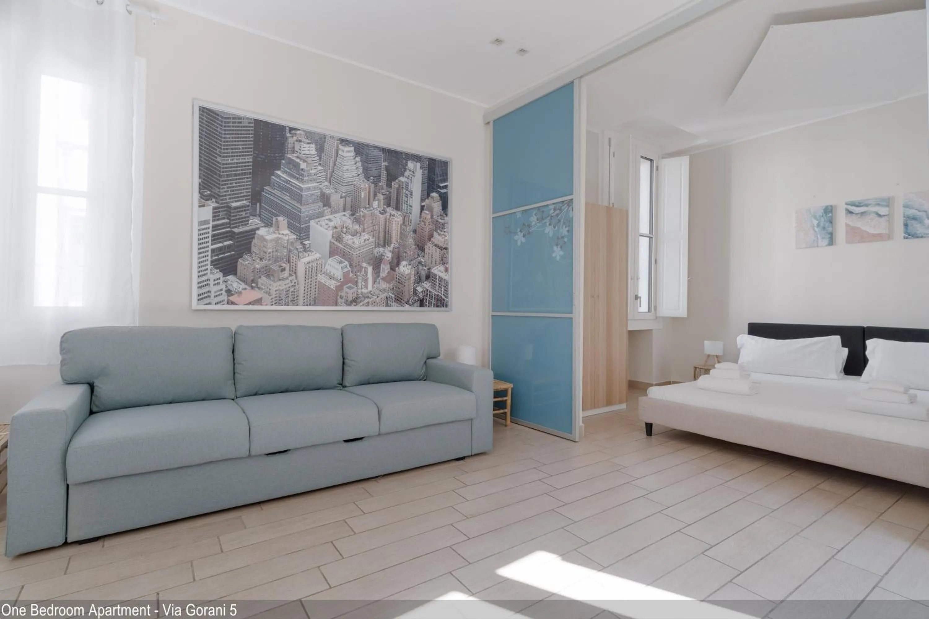 Seating area, Bed in Brera Apartments in City Center