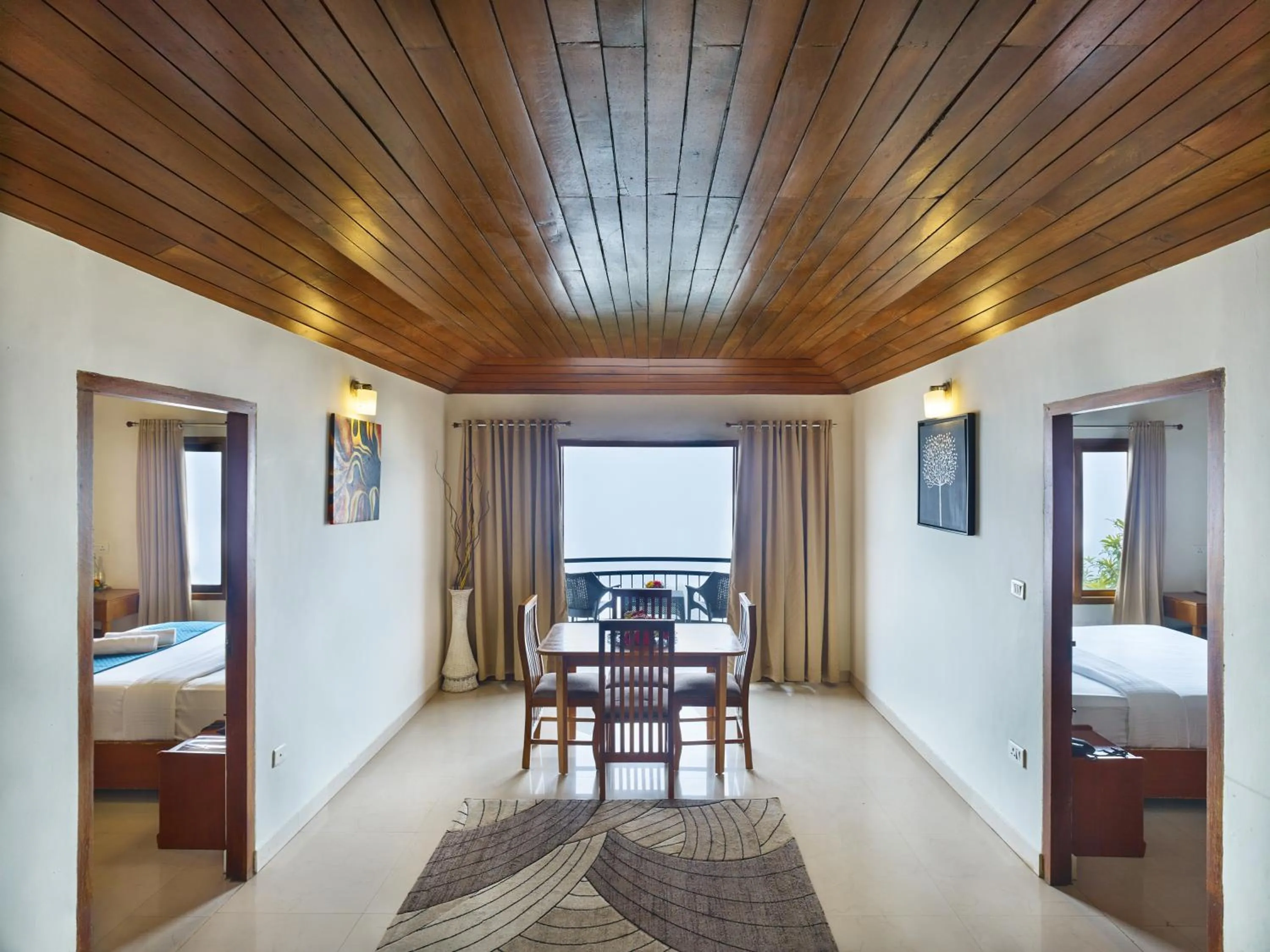 Bed in Deshadan Mountain Resort -The highest resort in Munnar