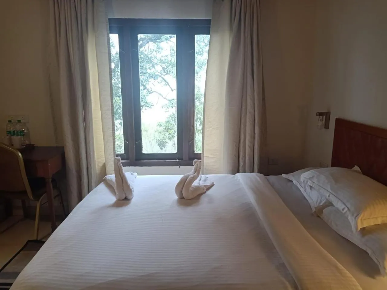 Bed in Deshadan Mountain Resort -The highest resort in Munnar