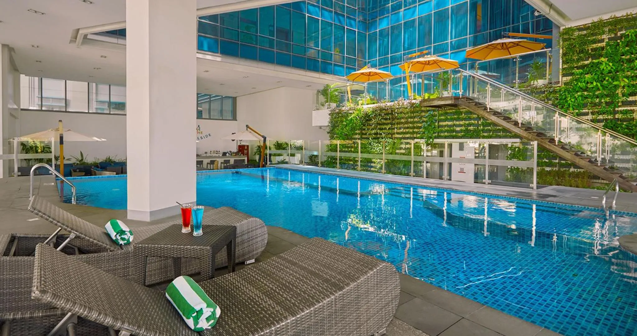 Swimming pool in Savoy Hotel Manila near Airport NAIA Terminal 3 MNL