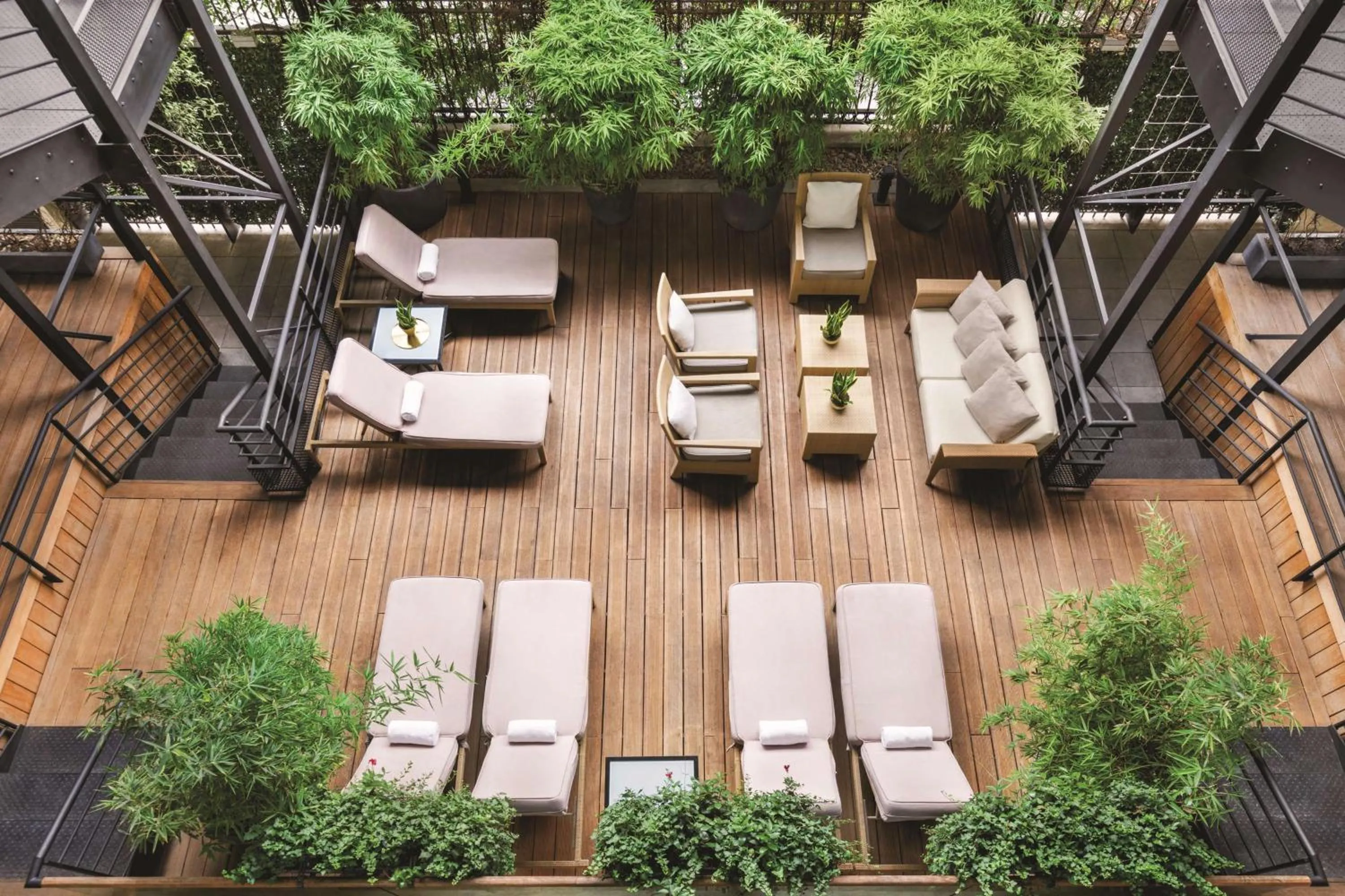 Pool view in Shangri-La Paris